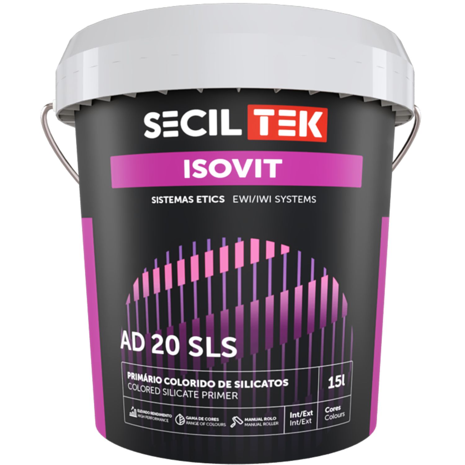 Primário Promotor Aderência Suporte Cimentício Tintas Silicatos SecilTek Isovit AD 20 SLS 15L