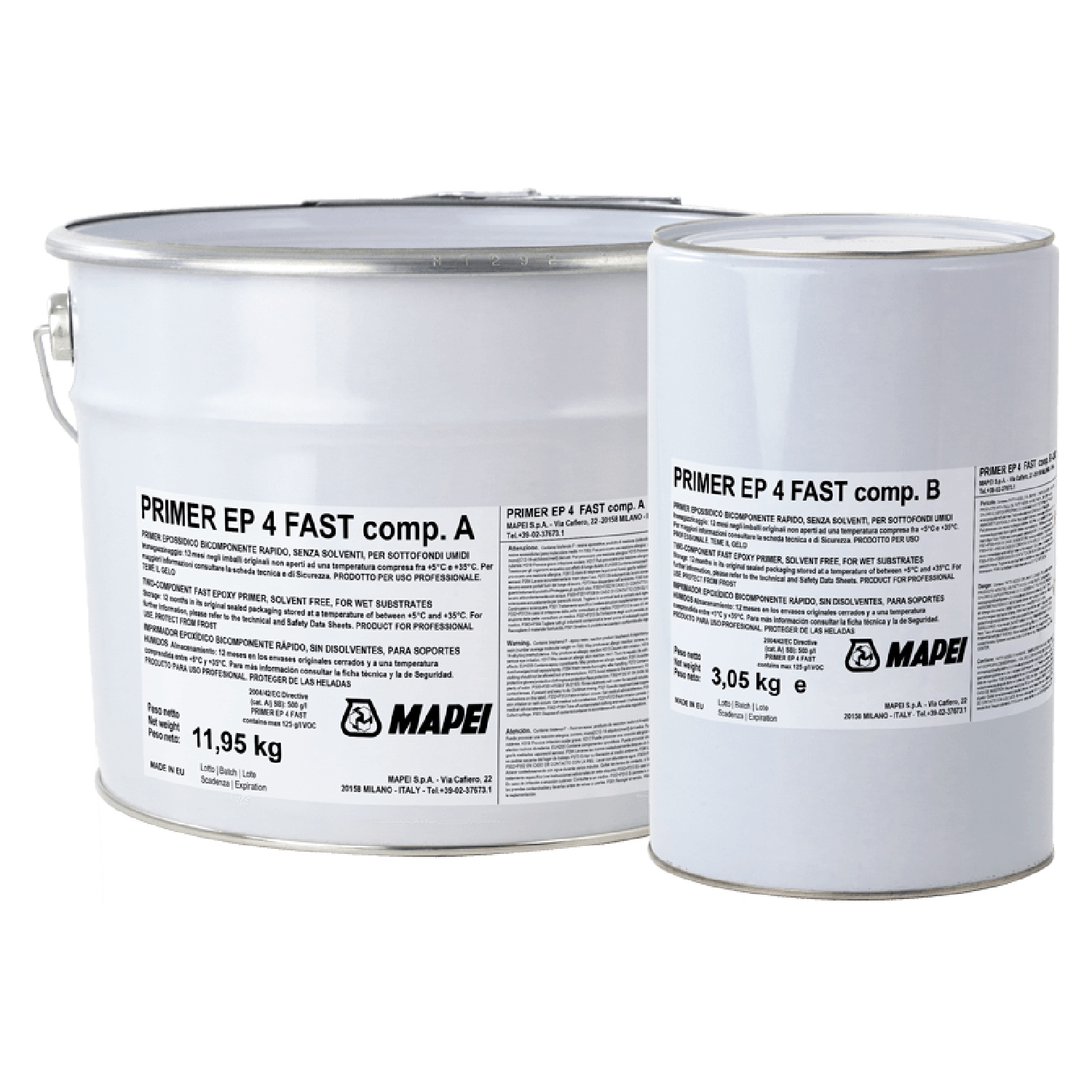 Primário Epoxídico Mapei Primer EP4 Fast 15KG Suportes Húmidos