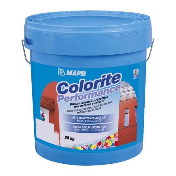 Tinta 100% Acrílica Lisa Mate Exterior/Interior Fachadas Mapei Colorite ...