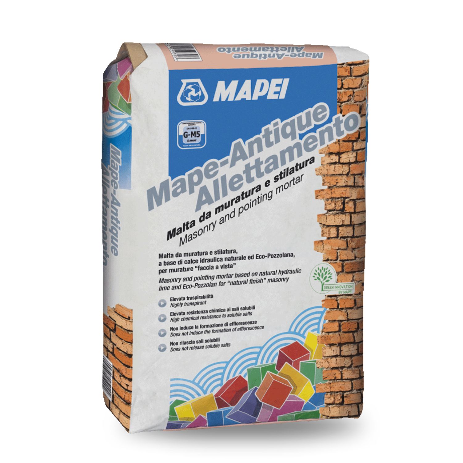 Argamassa Colorida Base Cal Restauro Reconstrução Alvenaria Face Vista Mape Antique Allettamento