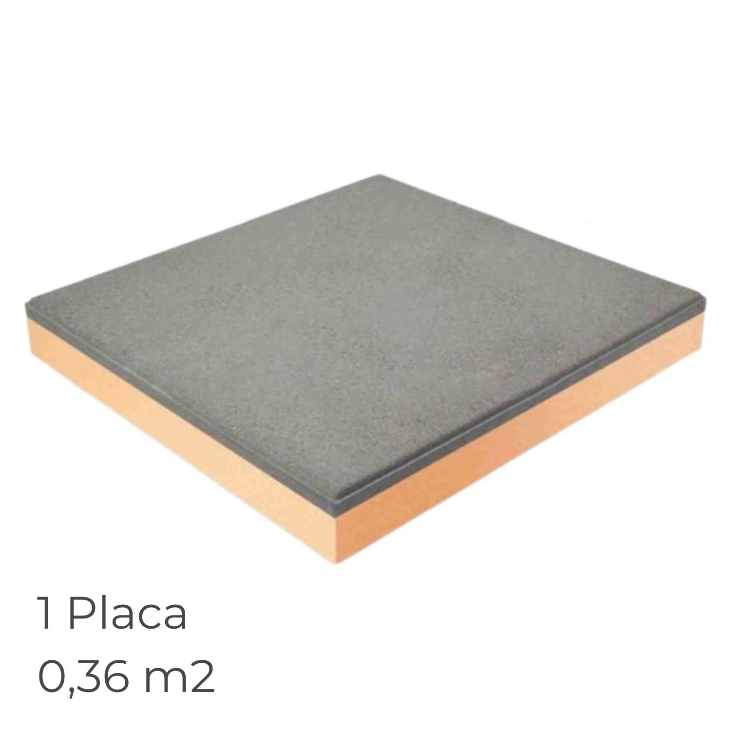 Lajeta Térmica Texlosa R Cinza 60X60CM de 40MM a 100MM Isolam./35MM Betonilha Isolamento Térmico