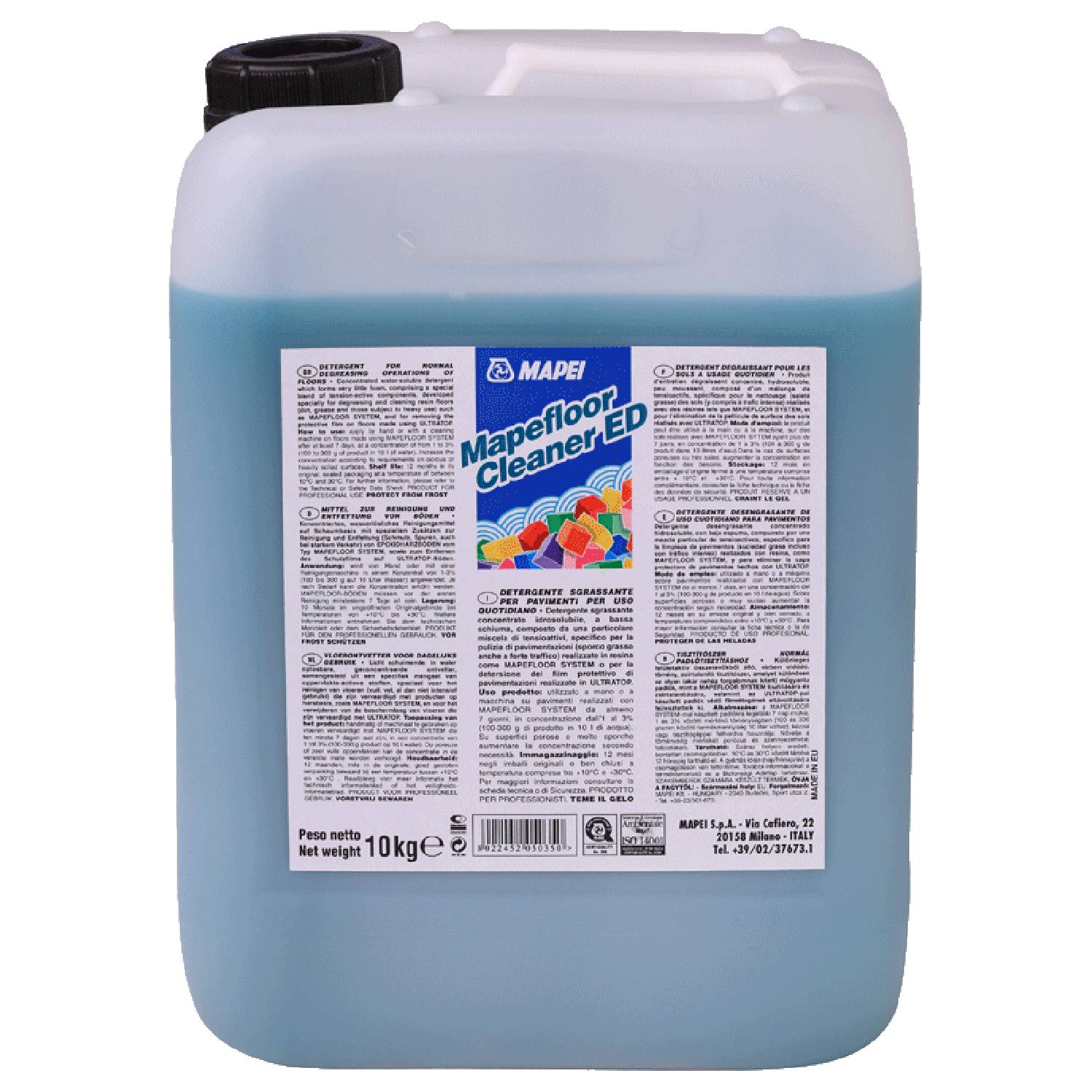 Detergente Desengordurante Mapei Mapefloor Cleaner ED 10KG para Pavimentos Uso Quotidiano