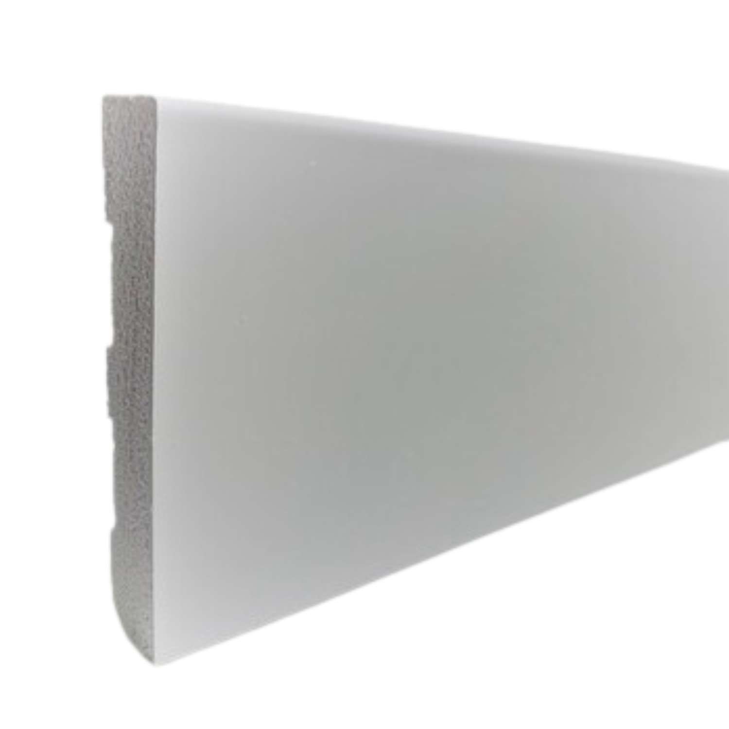 Rodapé Anti Humidade Branco 2250x70x15mm Poliestereno Parede Pavimento Decoração
