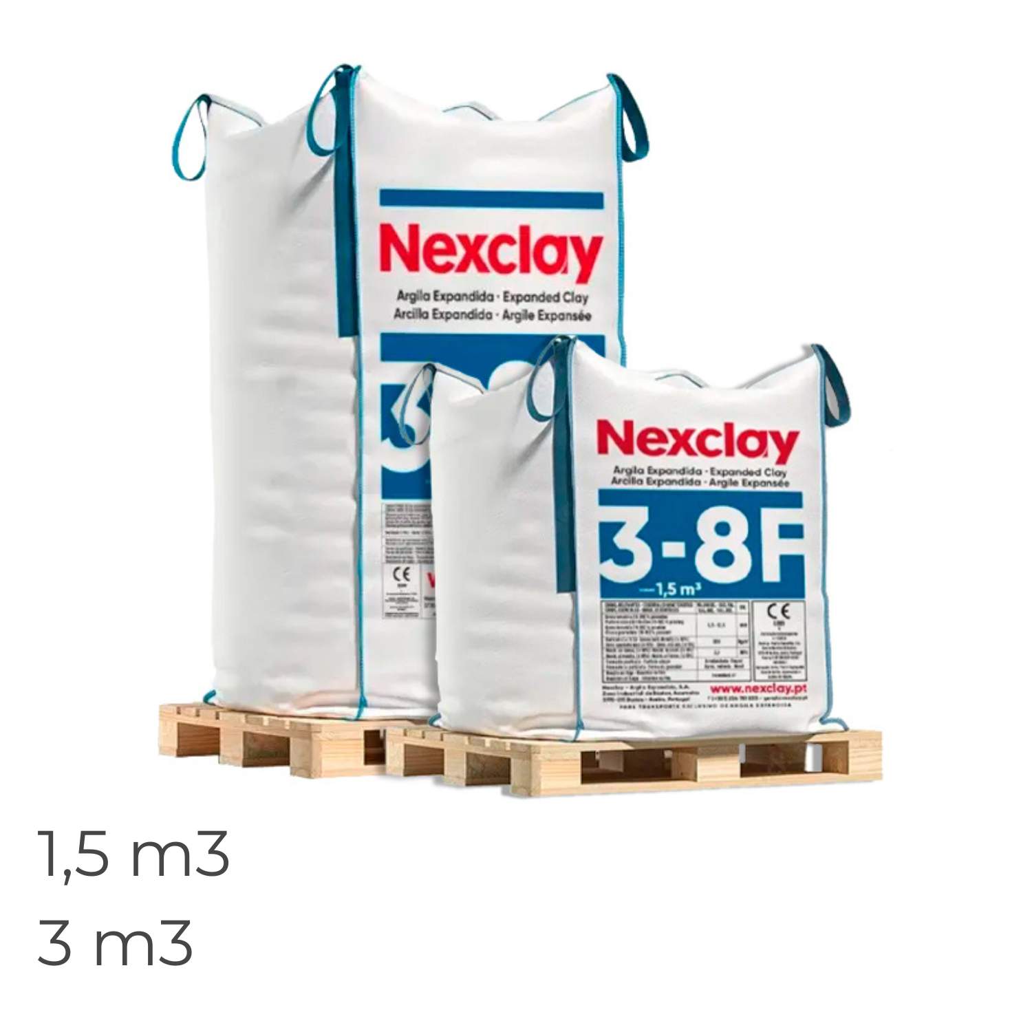 Argila Expandida Nexclay 3-8F Big Bag Isolamento Térmico Acústico Drenagem Jardinagem Decoração