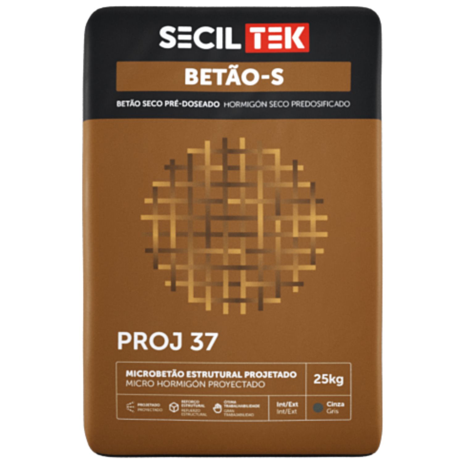 Betão Seco Projetar Reforço Estrutural 37MPa SecilTek Betão-S PROJ 37