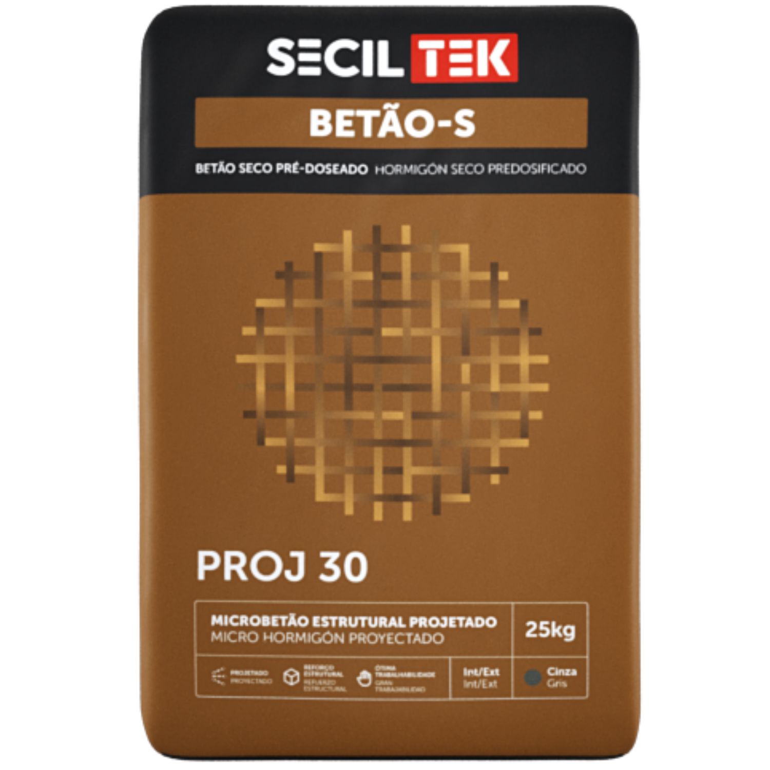 Betão Seco Projetar Reforço Estrutural 30MPa SecilTek Betão-S PROJ 30