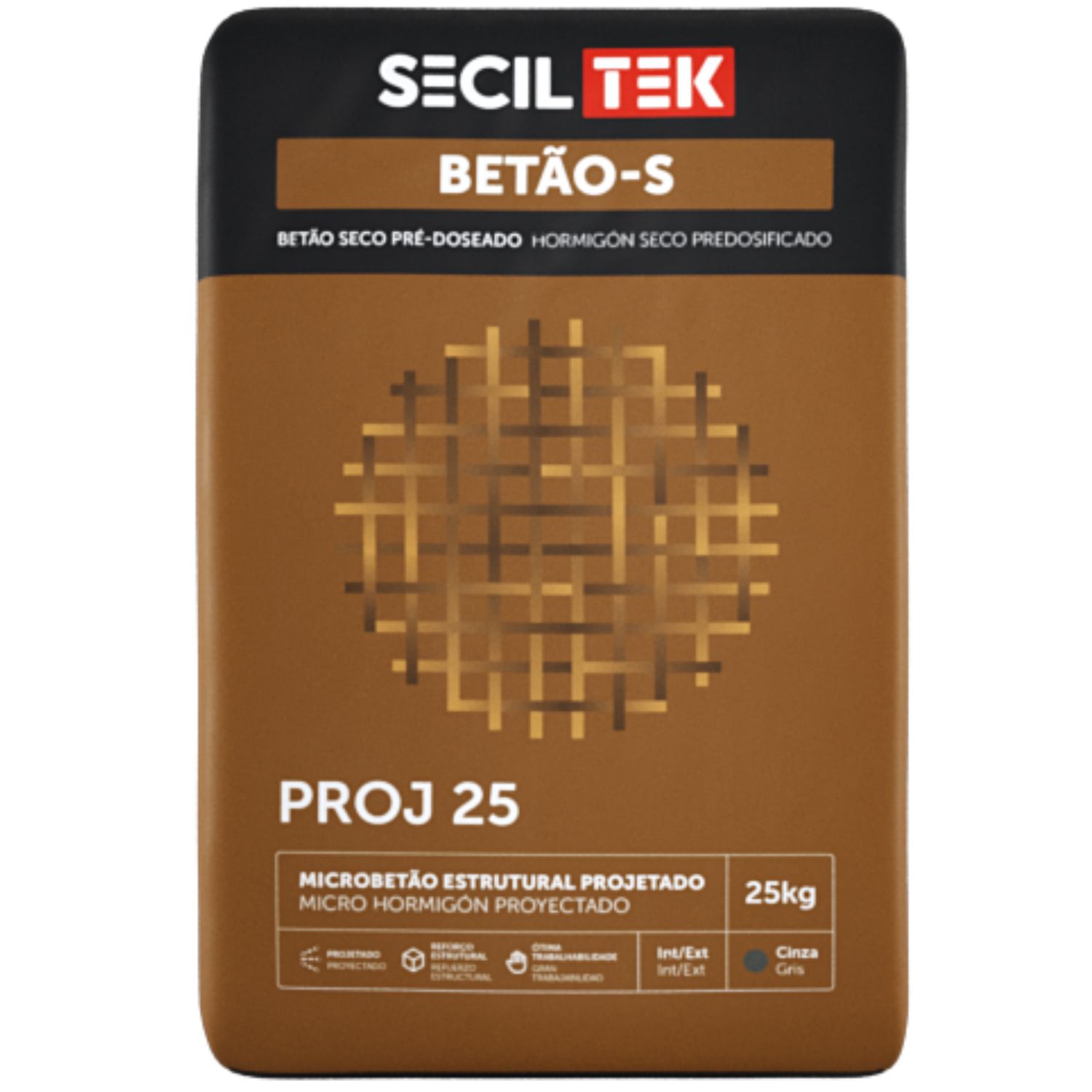 Betão Seco Projetar Reforço Estrutural 25MPa SecilTek Betão-S PROJ 25