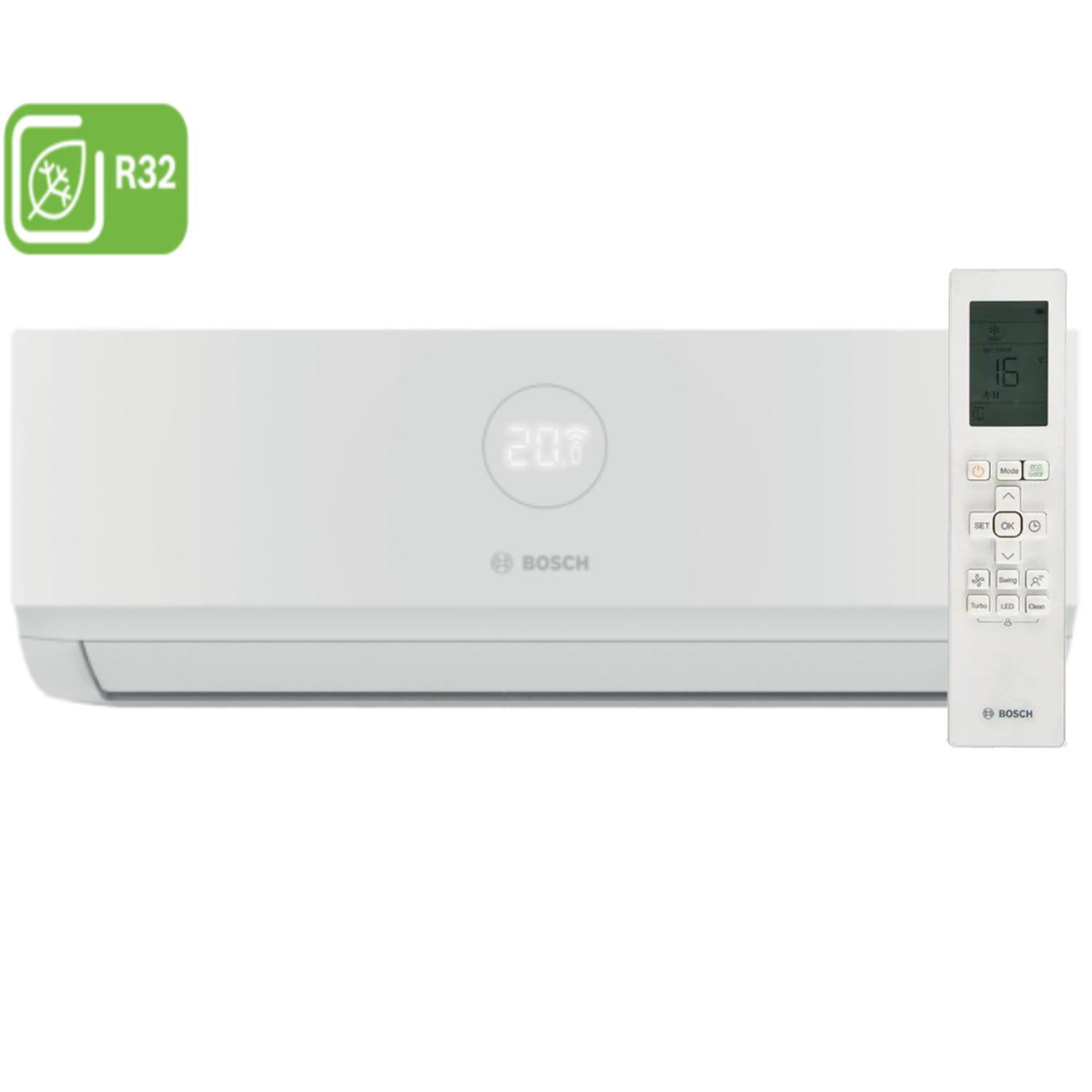 Unidade Interior p/ Multi-Split Mural Bosch Climate 3000i Inverter (R-32) 9000/12000/18000/24000BTUs - Bosch Termotecnologia - 9901501611423
