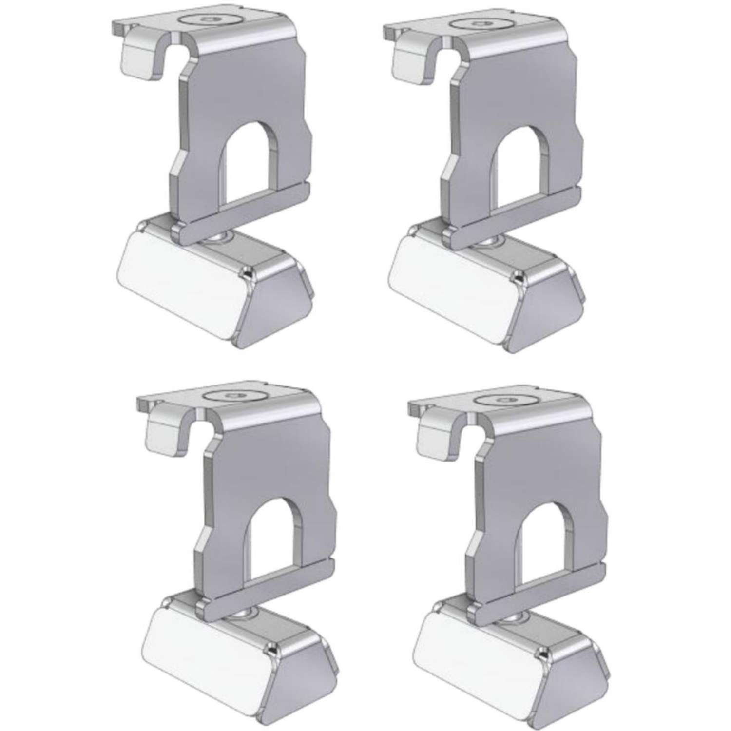 Kit 4 Unid. Fixação Extremidade Parafuso Inox p/ Base Betão Regulável 10º a 40º Módulo Fotovoltaico