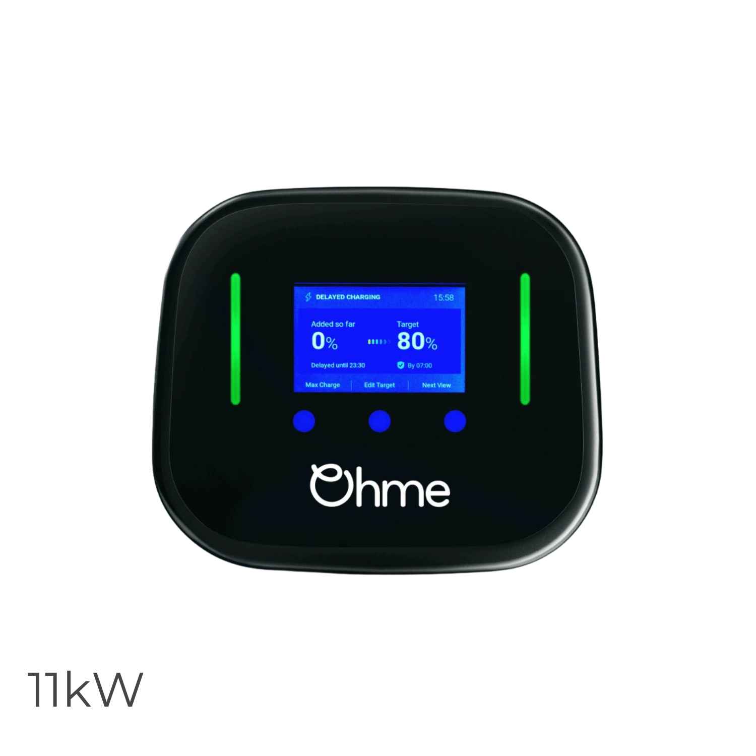 Carregador Veículo Elétrico Ohme Home Pro Trifásico 11kW Cabo Tipo 2 5m 3G/4G App Solar Boost