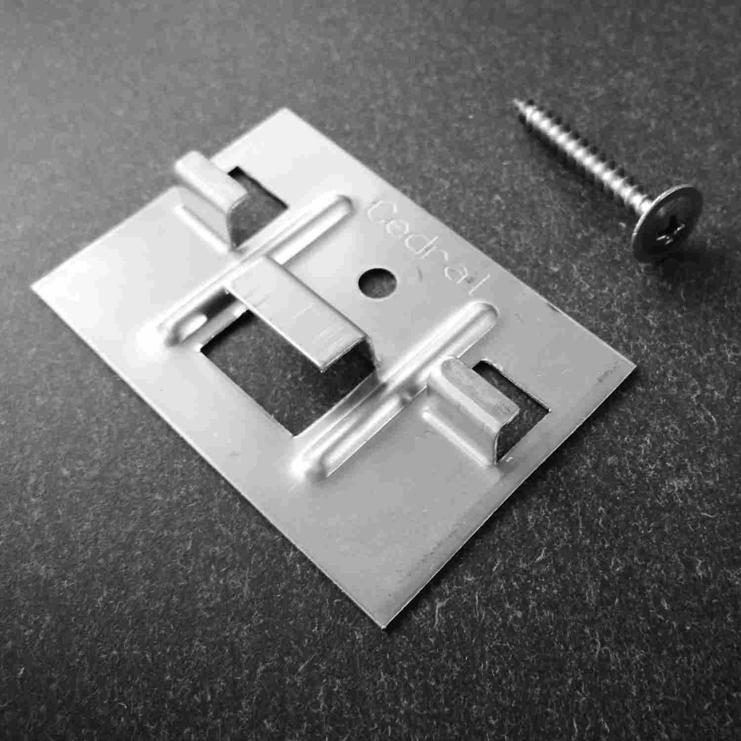 Click Clip + Rebite Inox para Painéis Cedral Click (Fixação Metal)