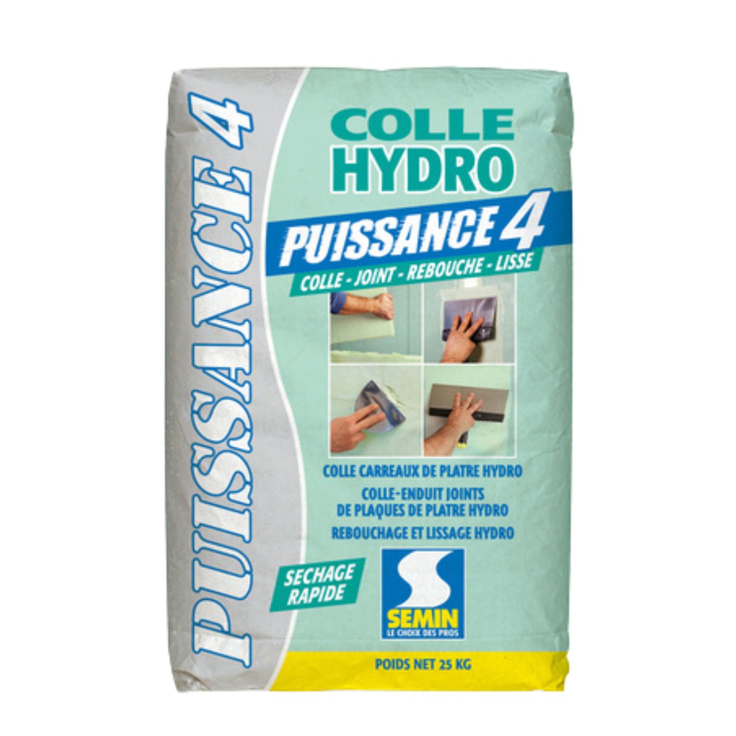 Massa Juntas Gesso Cartonado Interior Aqua Resistente Humidade Semin Puissance 4 25KG