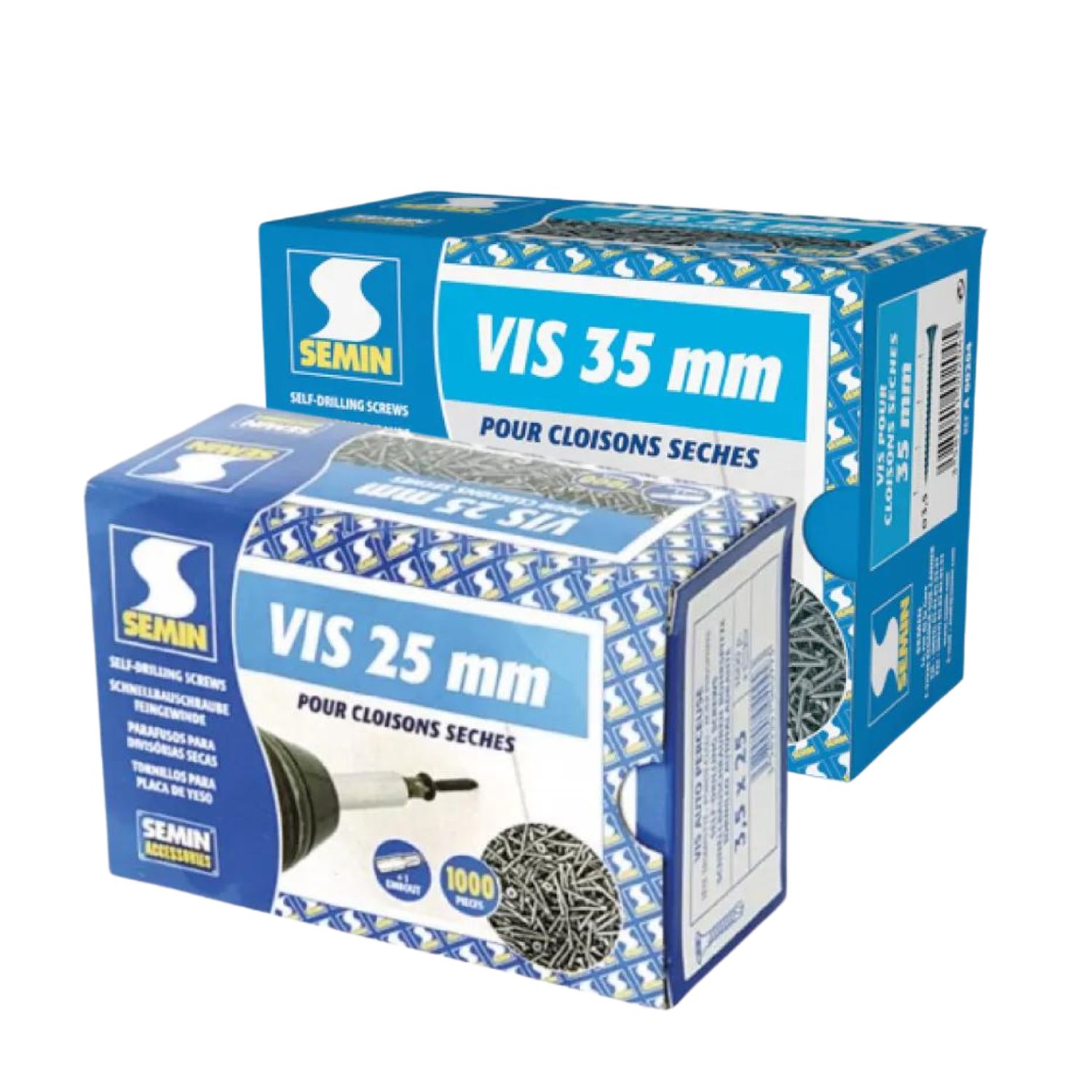 Parafuso Fosfatado Semin Fixação Gesso Cartonado à Estrutura Metálica TTPC 3,5x25MM Caixa 1000UN