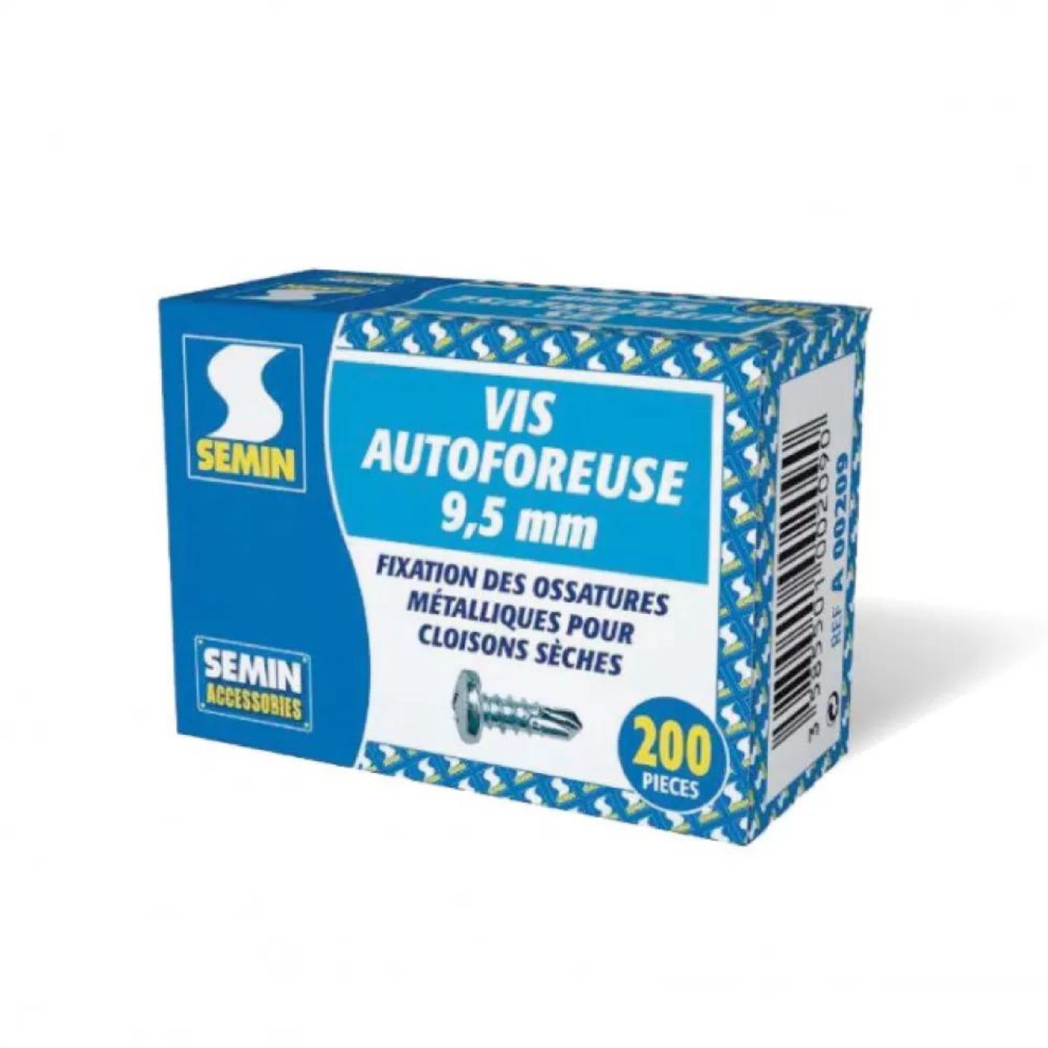 Parafuso Autoperfurante Semin Fixação Estrutura Metálica Gesso Cartonado TRPF 3,5X9,5MM Caixa 200UN