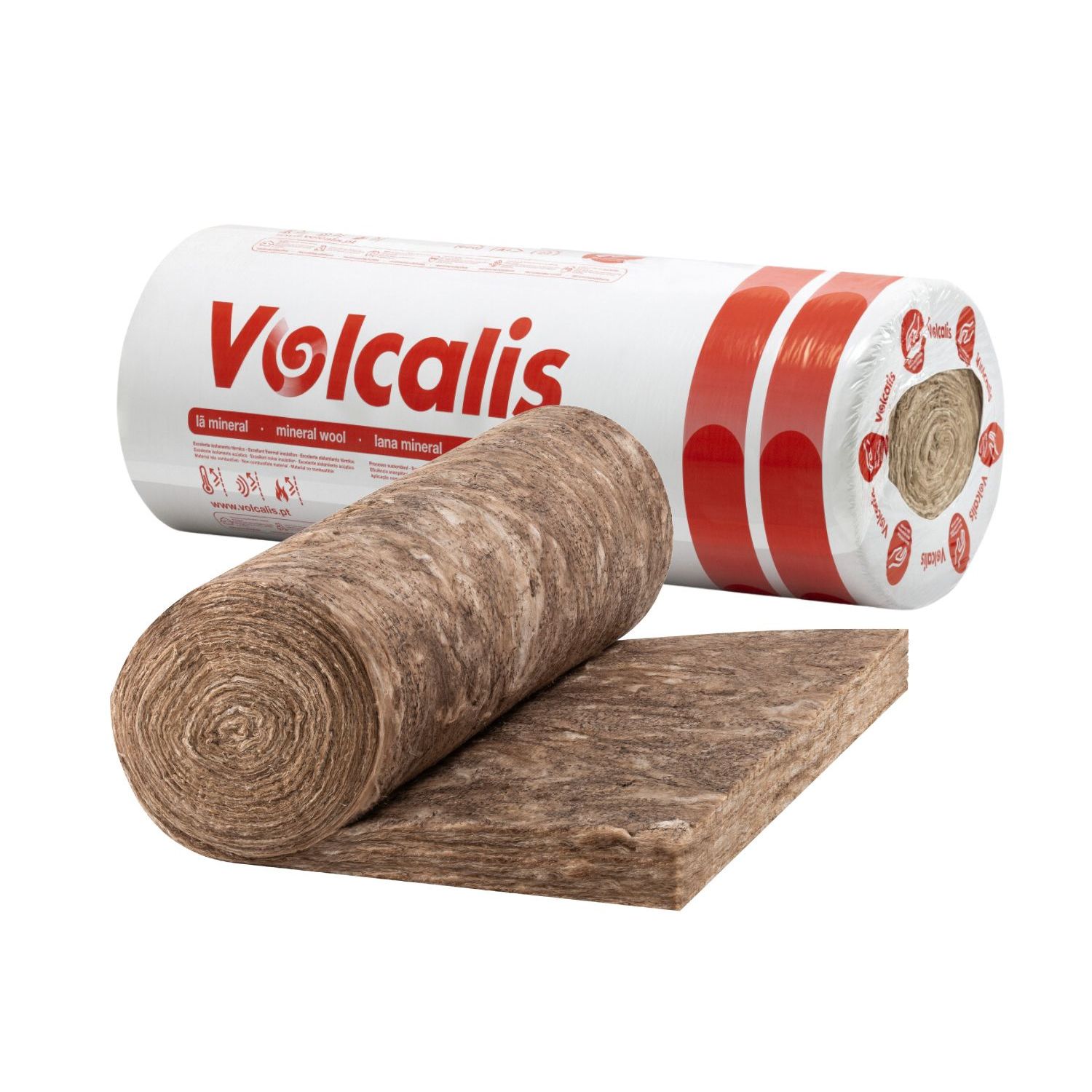 Lã Mineral Rolo Não Revestido Volcalis EASY Tetos Falsos Coberturas Sanduíche