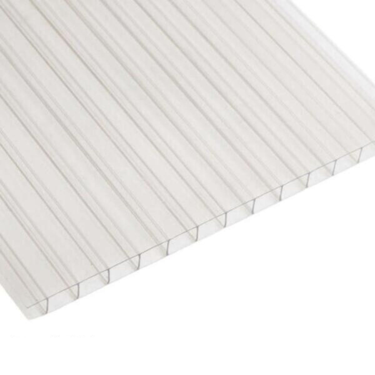 Placa Policarbonato Alveolar Tripla Parede Transparente Cristal 10mm 3x1,05M Terraço Pérgola Varanda