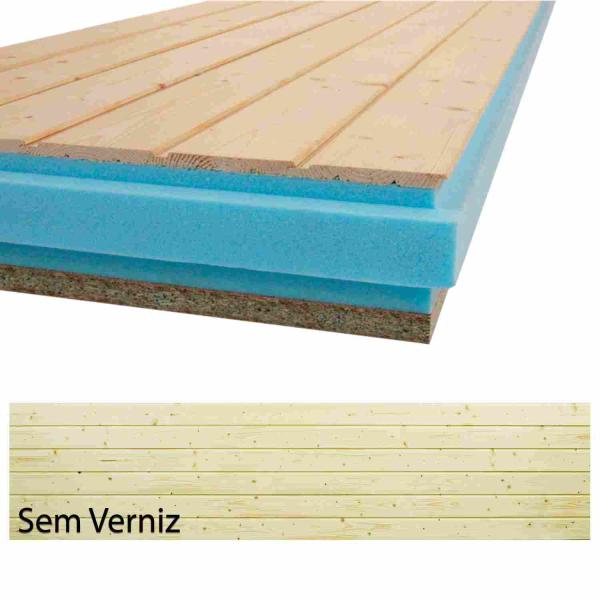 Painel Sandwich Cobertura Thermochip TAH Friso Abeto Sem Verniz (Natural) - 10 + 50 + 19 mm – 2,4 m x 0,55 m