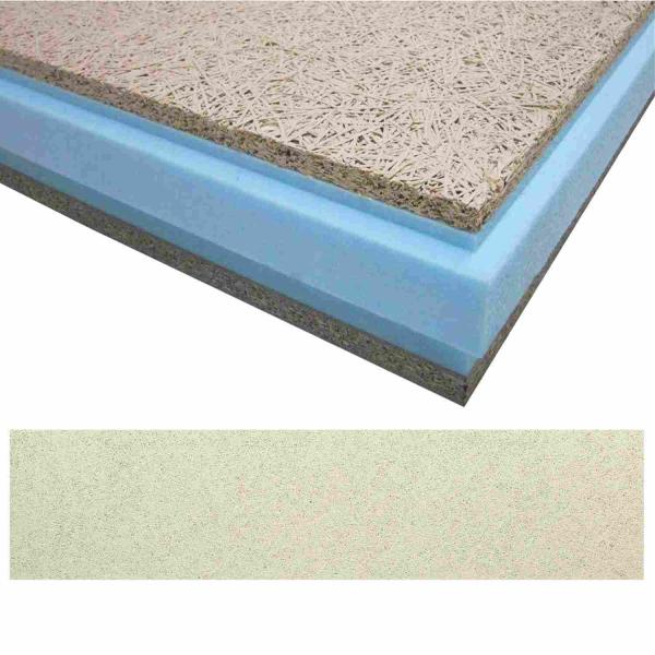 Painel Sandwich Cobertura Thermochip TKH Acústico com Aparas de Madeira e Magnesita - 15 + 80 + 19 mm – 2,44 m x 0,6 m
