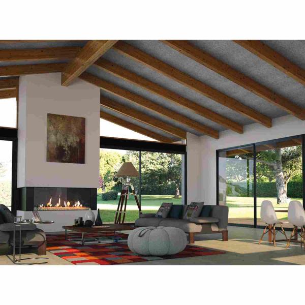 Painel Sandwich Cobertura Thermochip TKH Acústico com Aparas de Madeira e Magnesita - 15 + 80 + 19 mm – 2,44 m x 0,6 m