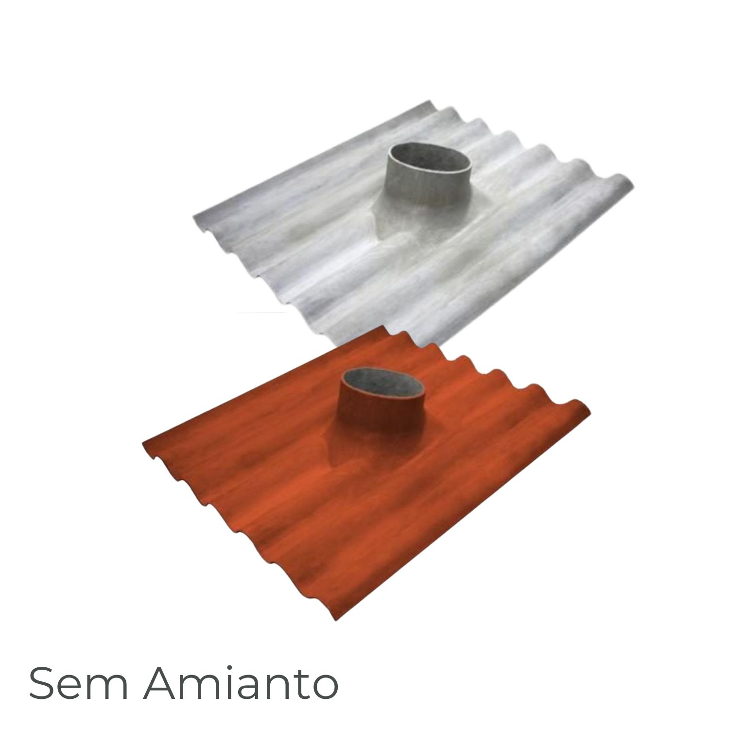 Placa Ondulada Fibrocimento Perfil Europa 177/51 Telhados e Coberturas Ecolite com Saida 300MM