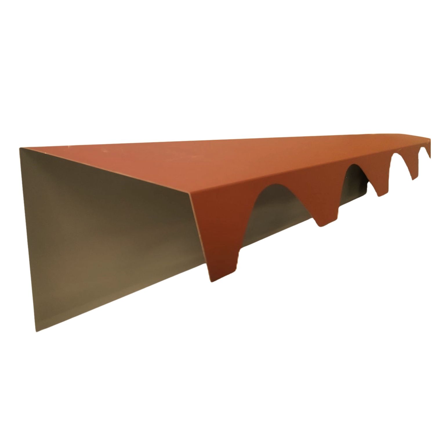 Remate Superior Descida Empena Recortado RAL8004 Texturado Painel Imitação Telha