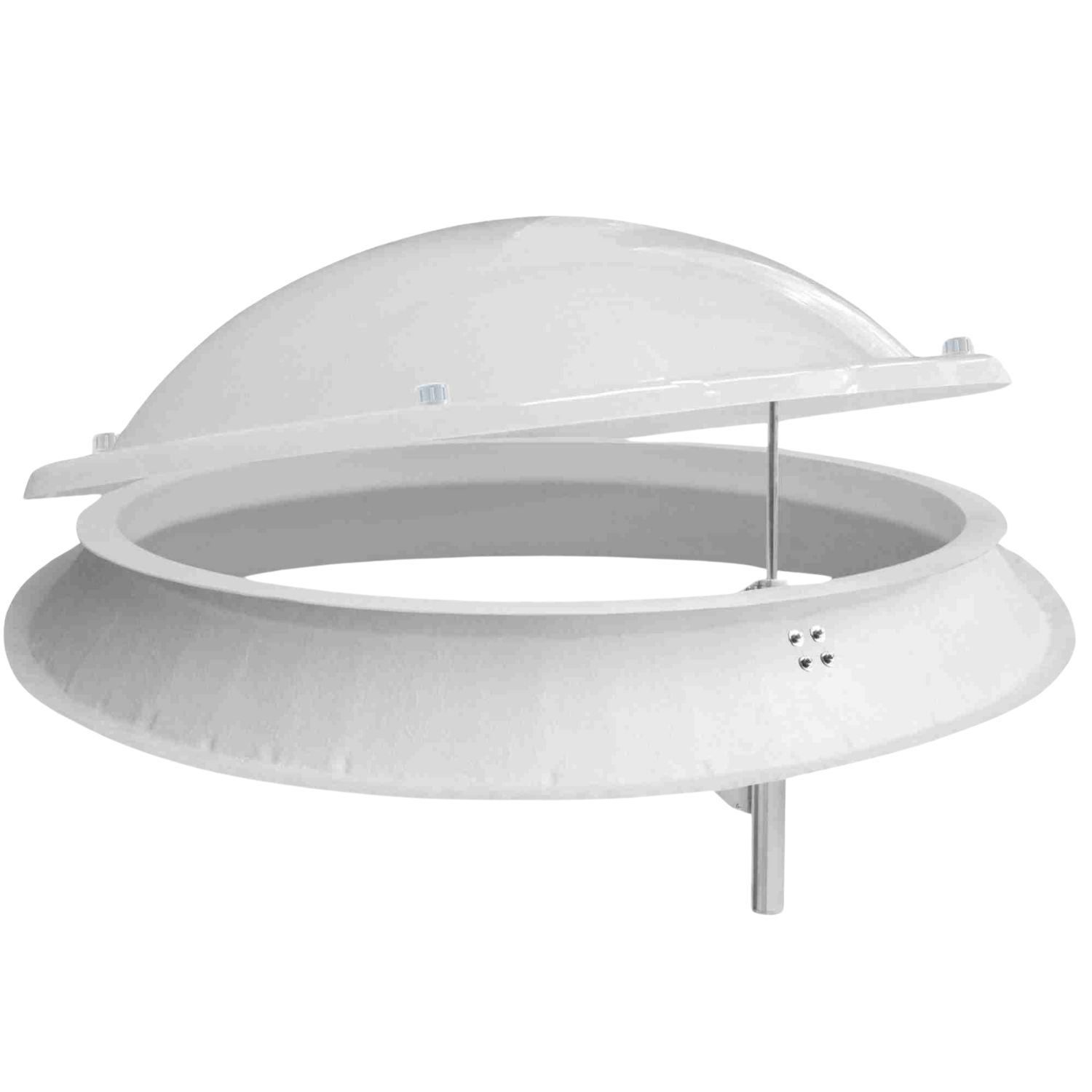 Claraboia Circular Abertura Elétrica Ventilação Cúpula Acrílico Dupla Cobertura Garantia 5A