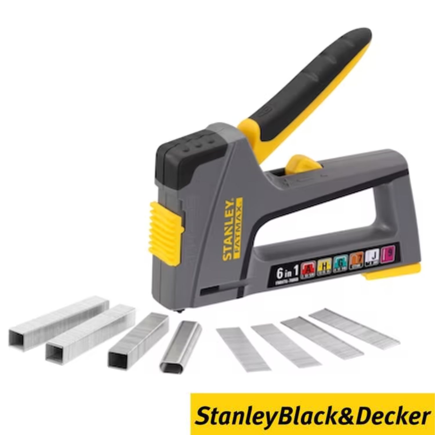 Agrafador TR75 6 em 1 Stanley FMHT6-70868 Agrafos Pregos Sistema de Bloqueio de Punho