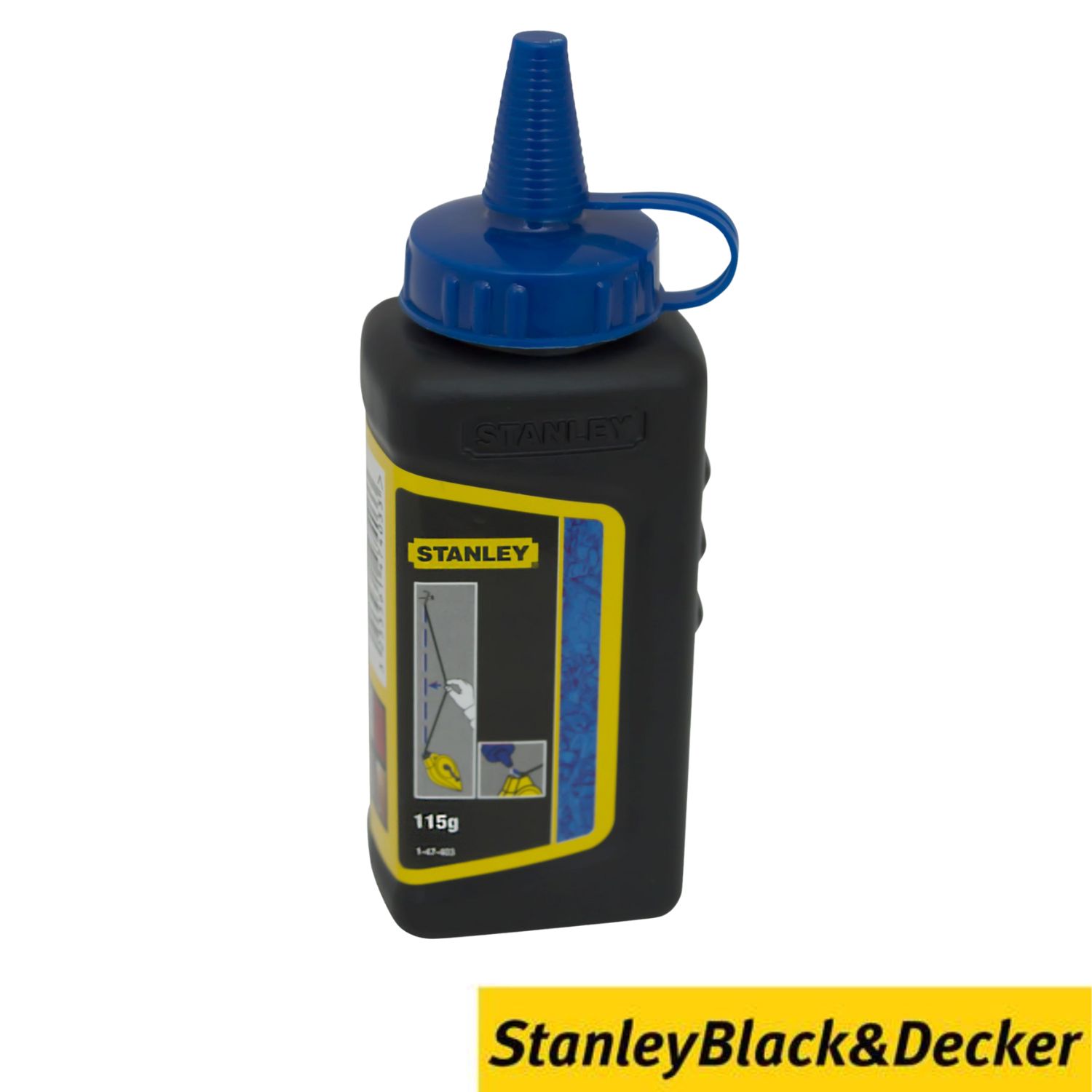 Pó Giz Azul 115G Stanley 1-47-403 para Tiralinhas Traçador Bate-Linhas