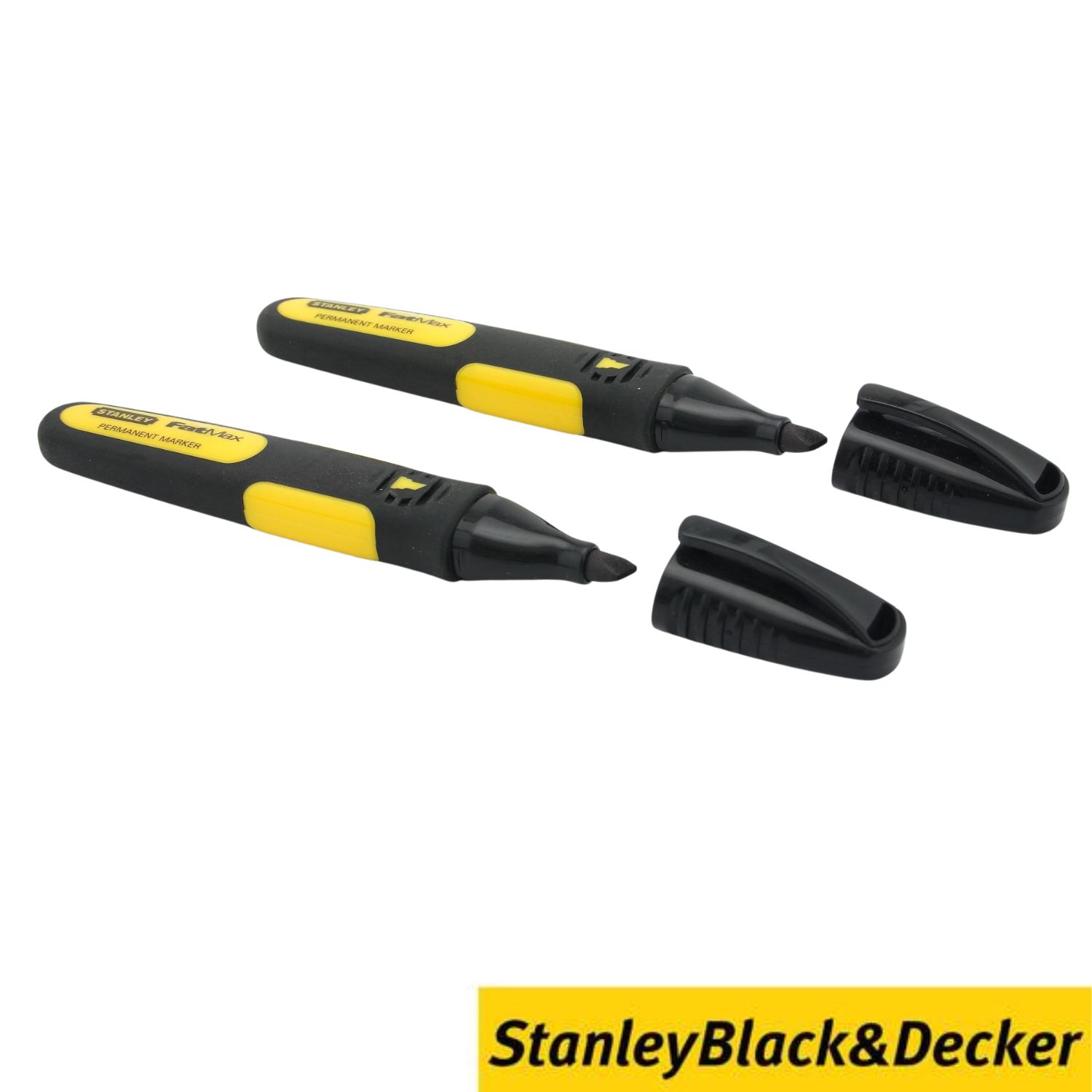 Marcador FATMAX Ponta Bisel Cor Preto (2 Unid.) Stanley 0-47-314 Concreto Cobre Madeira Metal Tubos