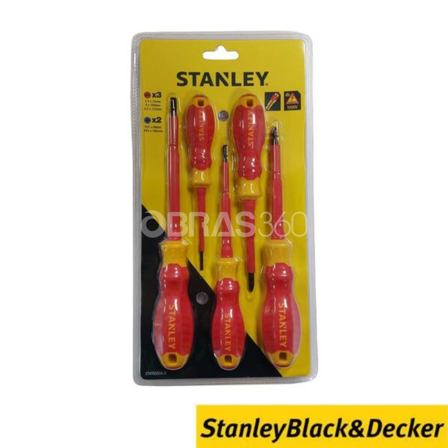 Conjunto Jogo 5 Chaves de Punho Cushion Grip Isoladas Stanley STHT65556-0