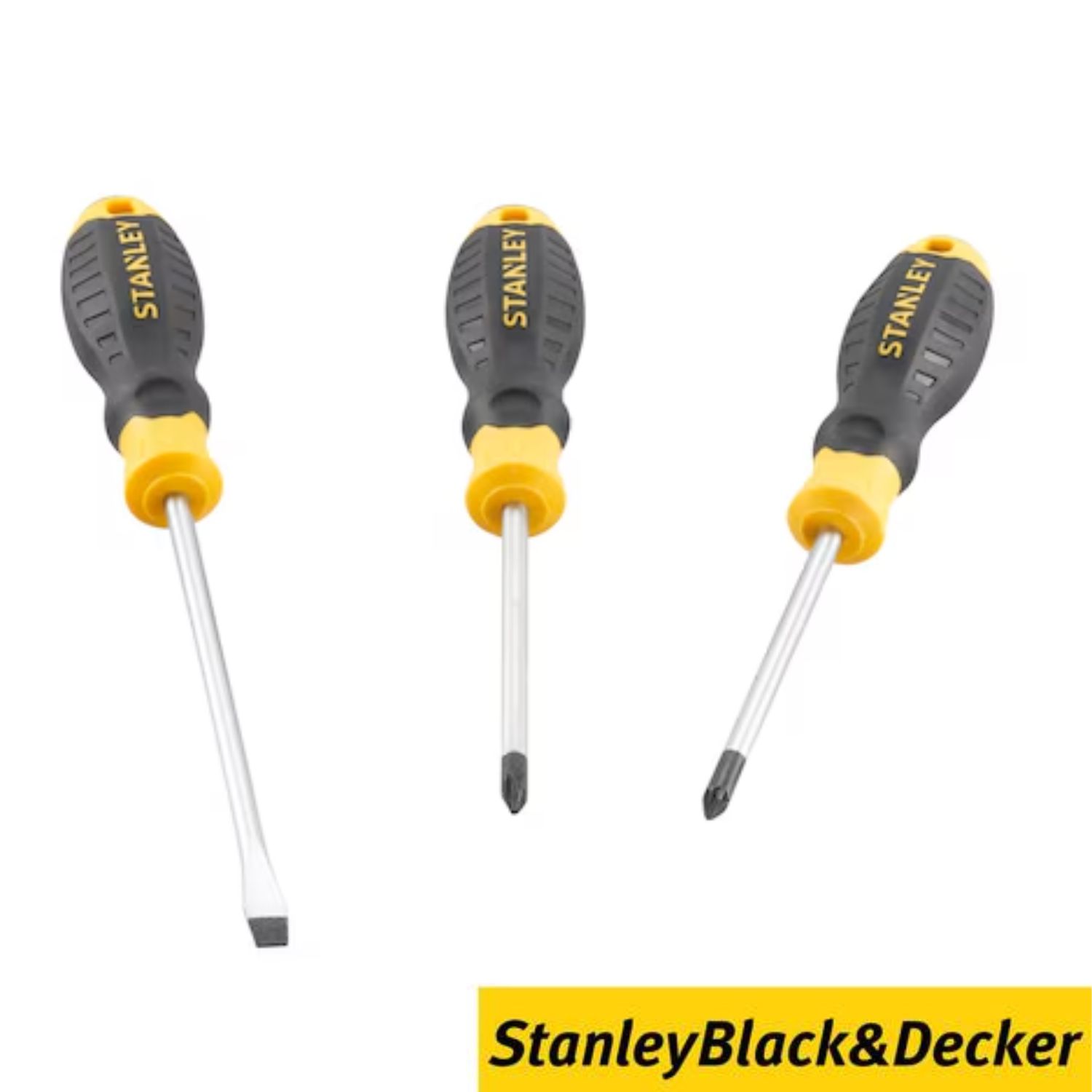 Conjunto Jogo 3 Chaves de Fenda CUSHION GRIP Stanley STHT16168-0 Alta Capacidade Torque