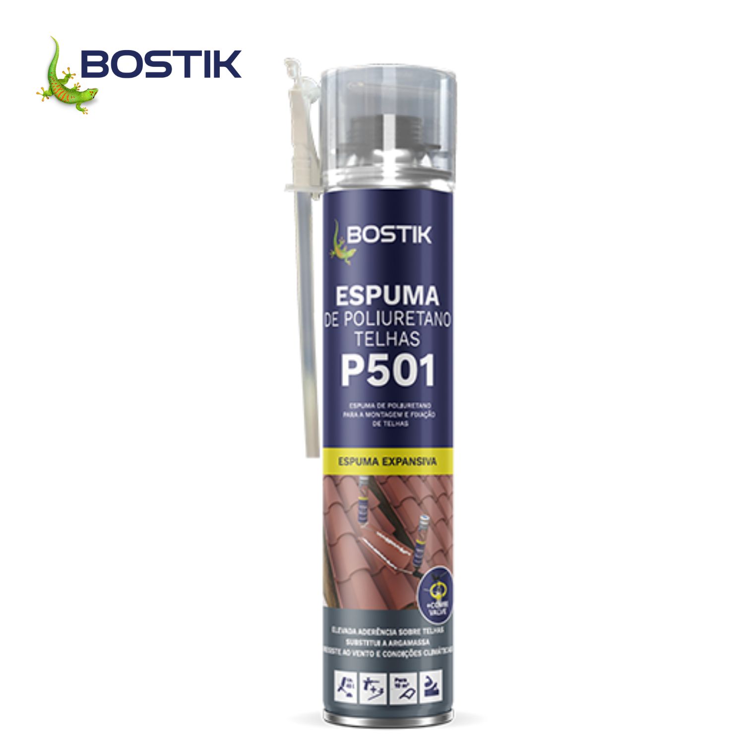 Espuma Fixação PU Telhas Bostik P501 B2 Expansiva Enchimento Colagem Pistolável