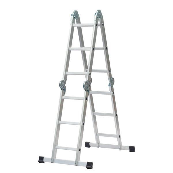 Escada Alumínio MULTIUSOS com Estabilizadores sem Plataforma 0,94M/3,47M 3 Posições