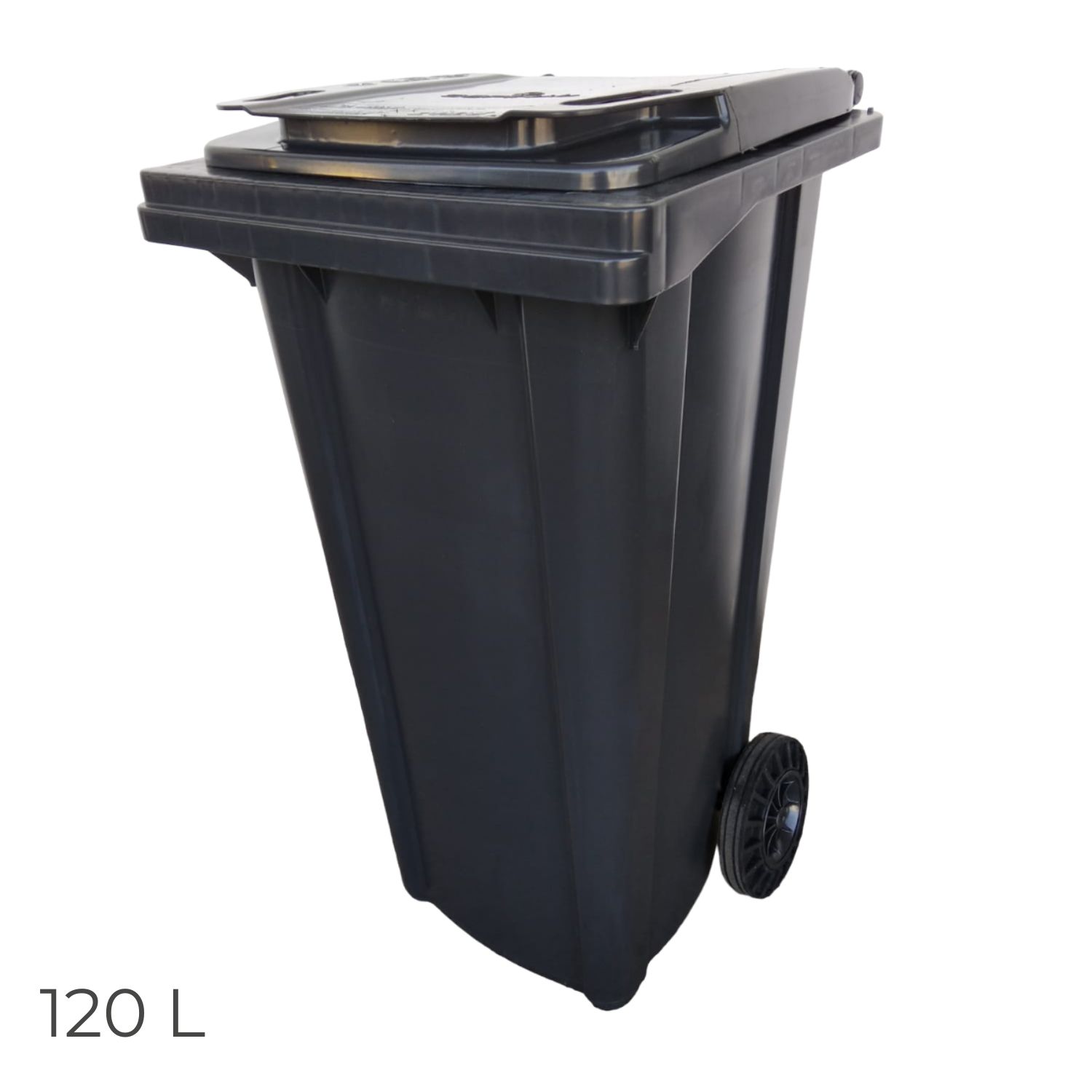 Caixote Lixo Polietileno com Rodas 120 Litros Cinza Muito Resistente