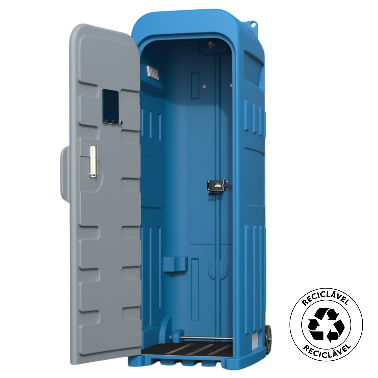 Chuveiro Portátil c/ Rodas Obra Provisório Estaleiro