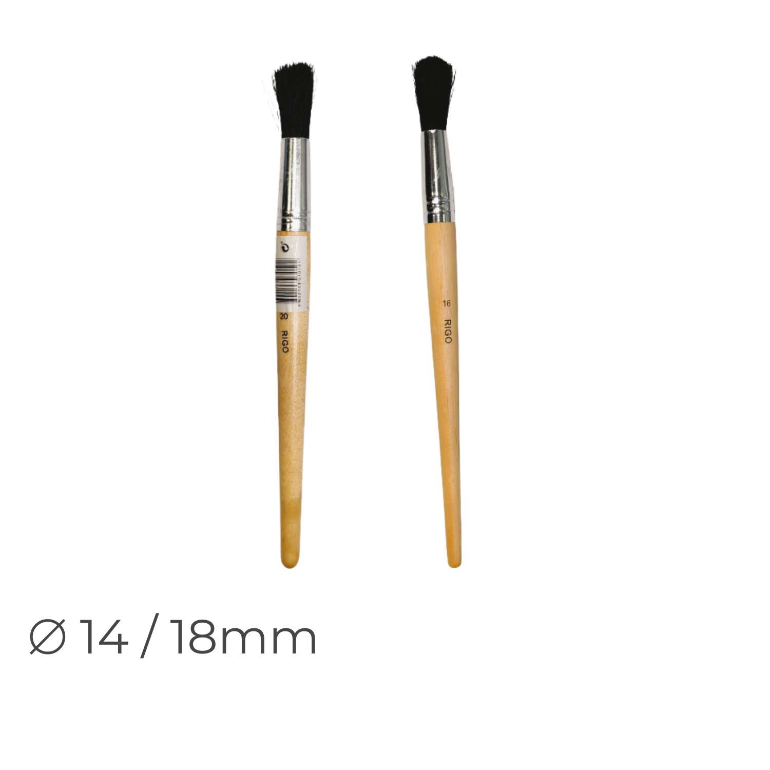 Pincel Redondo Nº16/Ø14mm Nº20/Ø18mm Pintura Profissional