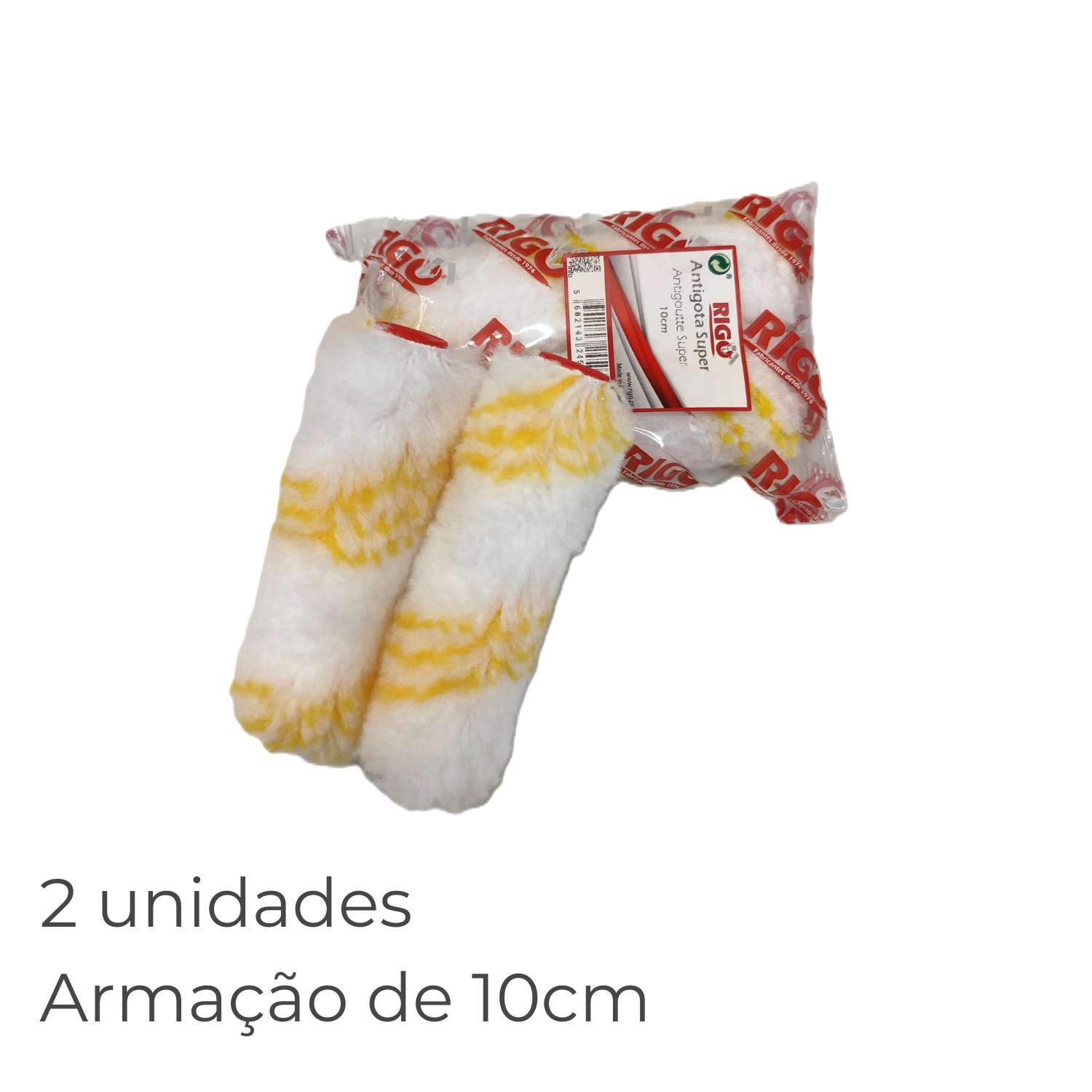 Recarga Rolo Pintura Mini Antigota Super 2 Unidades Altura Pêlo 11mm 24503