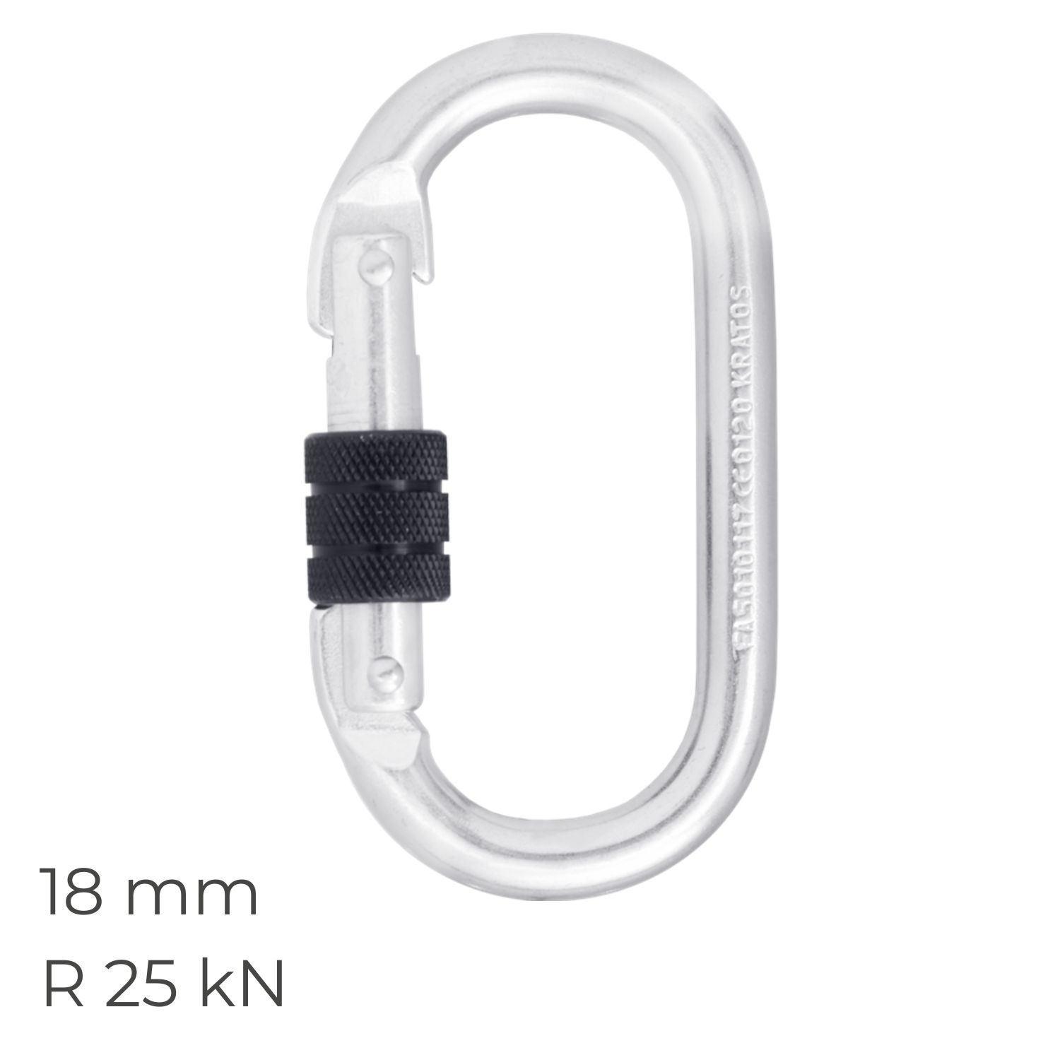 Mosquetão Simples Rosca Kratos FA5010117 Trabalhos Altura, Suspenção
