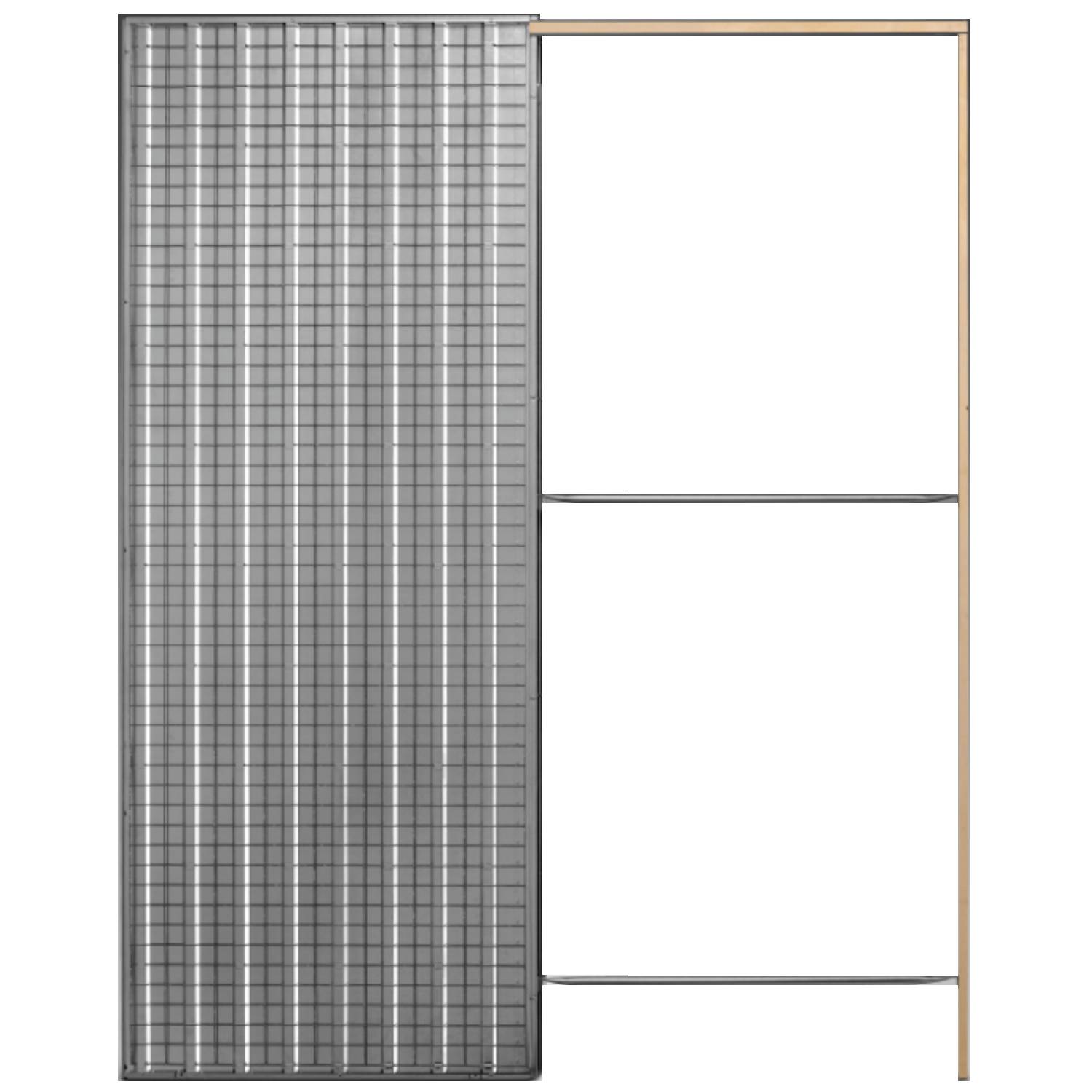 Cassete Porta Correr SIMPLES PAREDE REBOCO, Espessura 90MM Montagem Semi-Automática