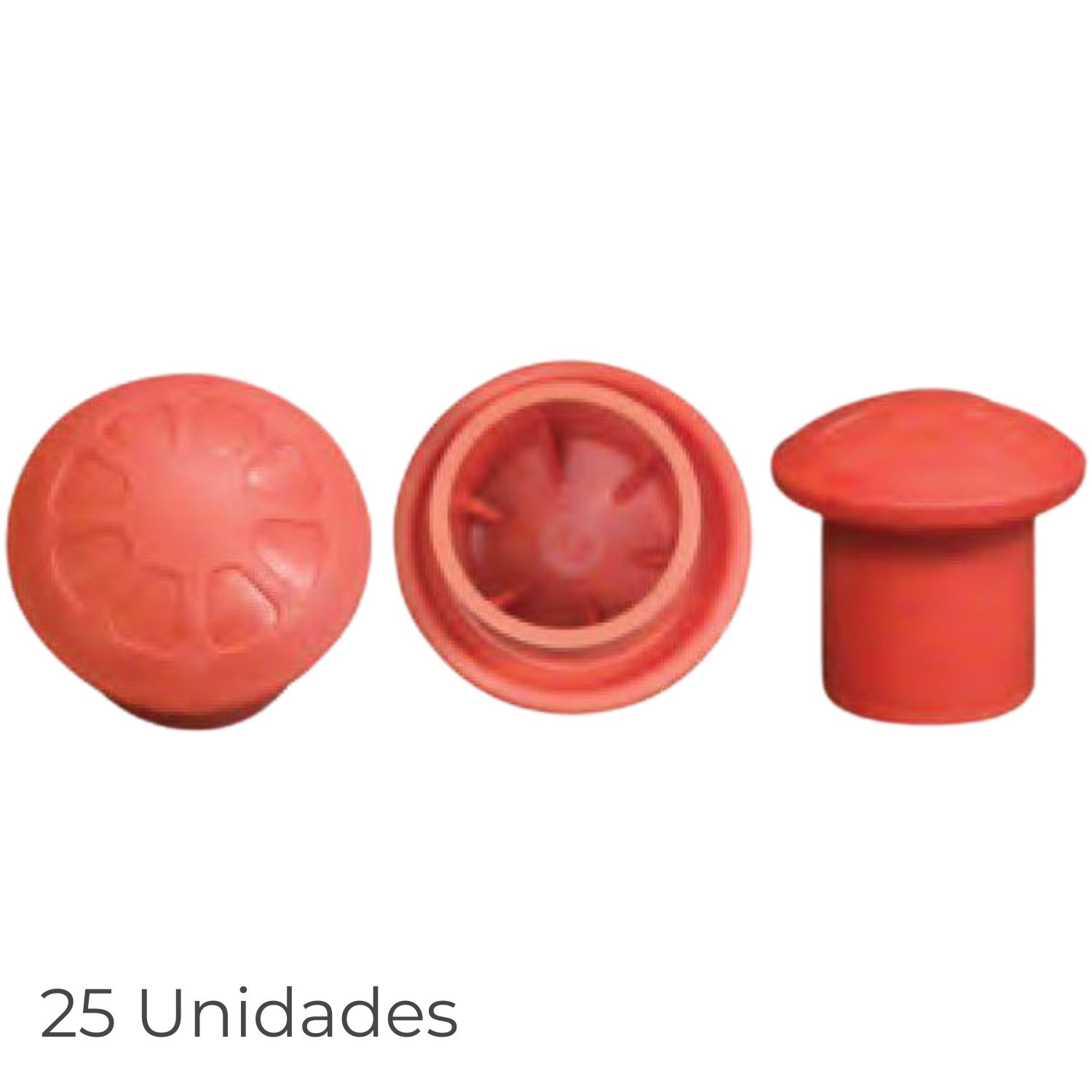 Cogumelos Proteção/Sinalização Varão Ferro Obra 6/20MM - 25 Unidades