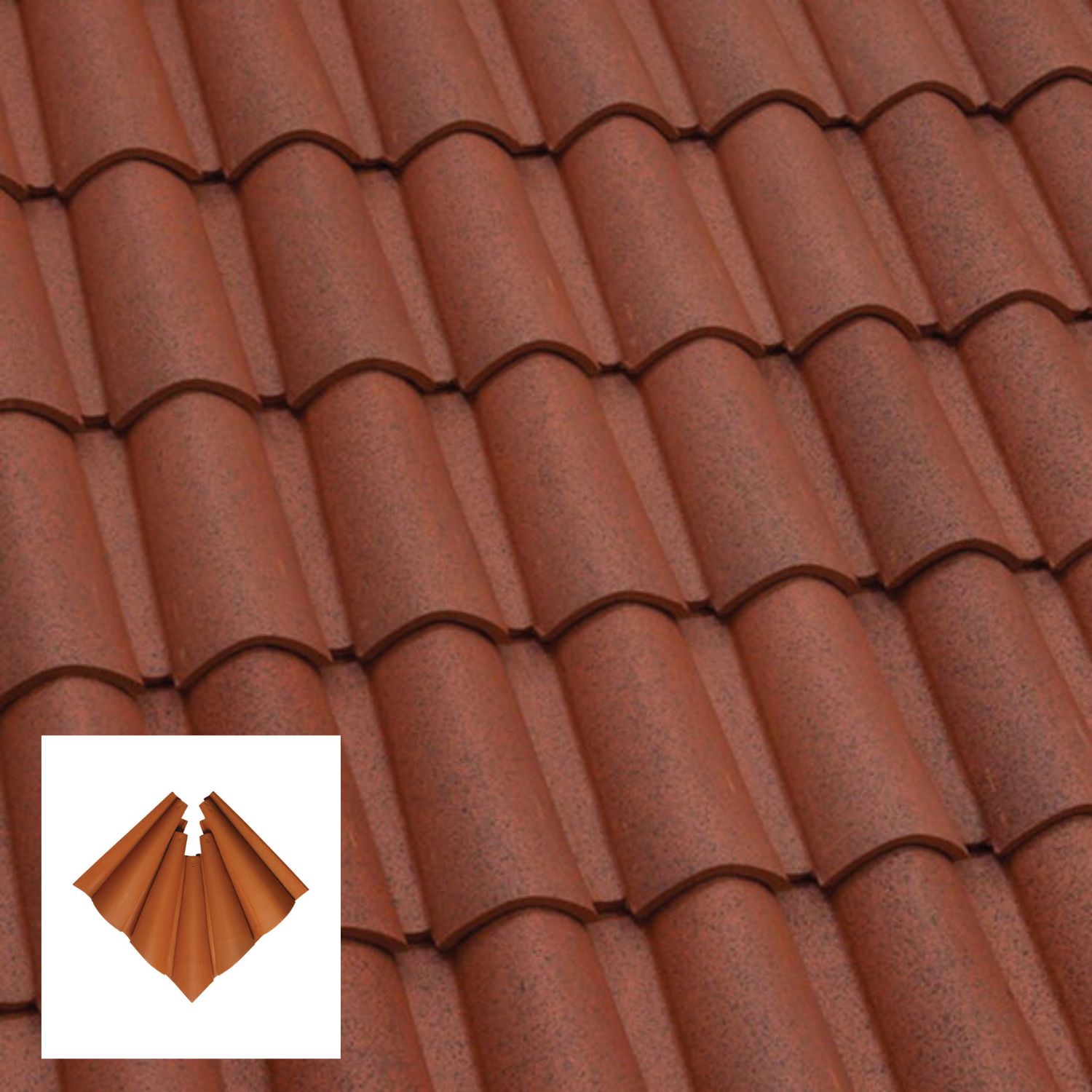 Canto de Beirado (11 Peças) Piemontesa Envelhecida Telhado Inclinado Cobertura Tradicional