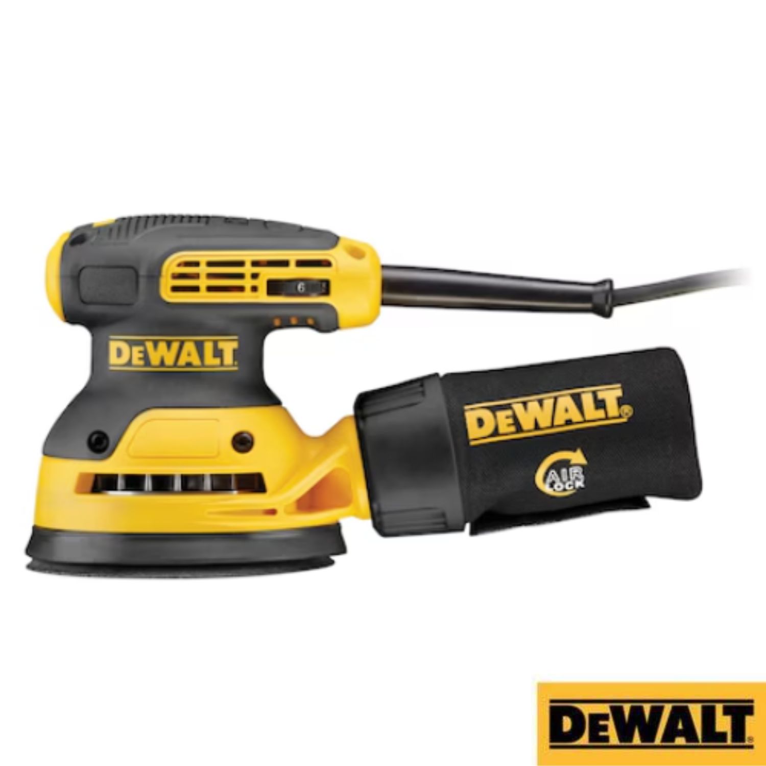 Lixadora Rotorbital 280W 125MM Dewalt DWE6423-QS 12000 opm Baixa Vibração Porta de Extração de Pó