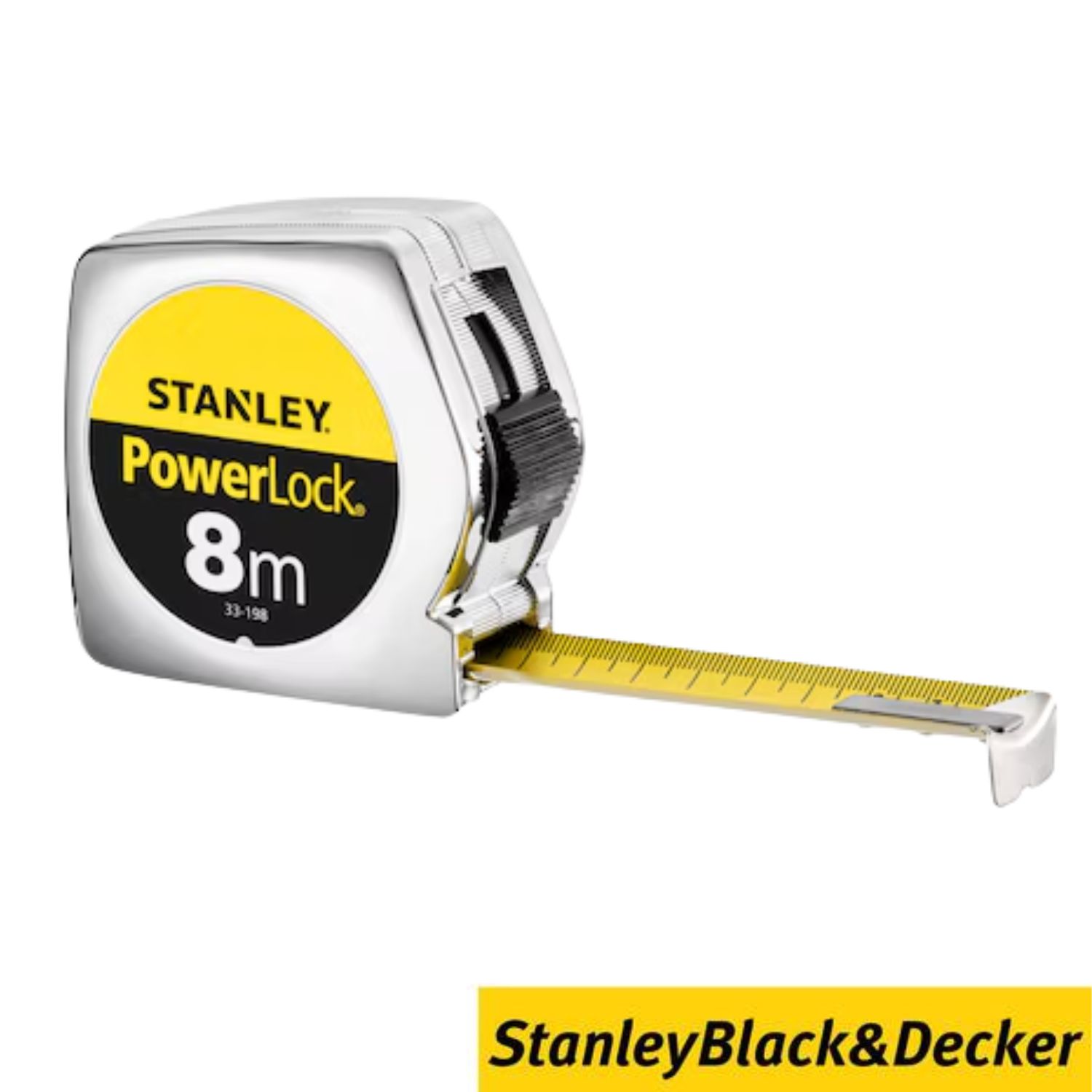 Fita Métrica 8M 25MM Powerlock Classic Stanley 0-33-198 Resistente Abrasão Mylar True Zero