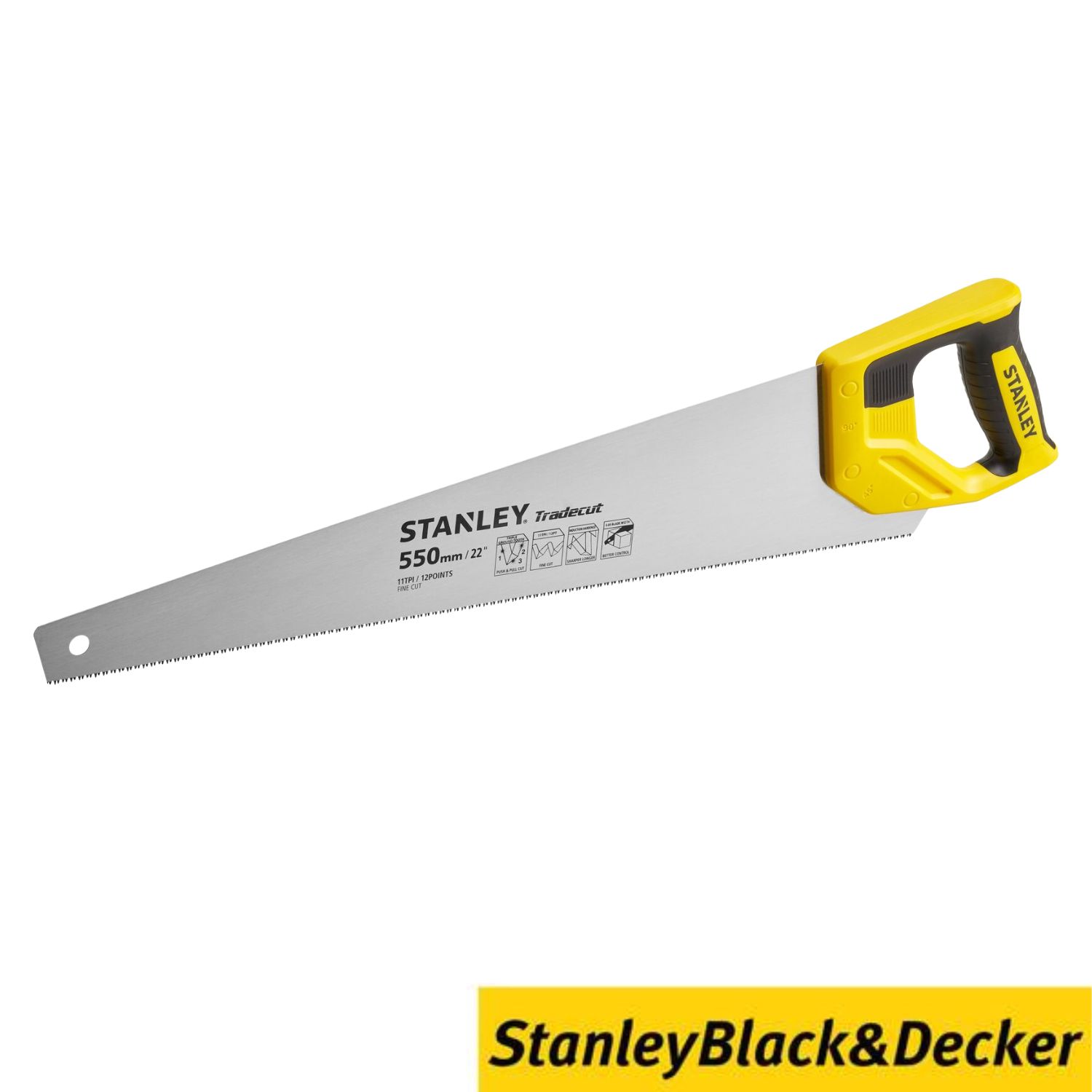 Serrote Tradecut 22/550MM 11 TPI Stanley STHT1-20353 Madeira Macia Tubos Plásticos PVCU/ABS Molduras