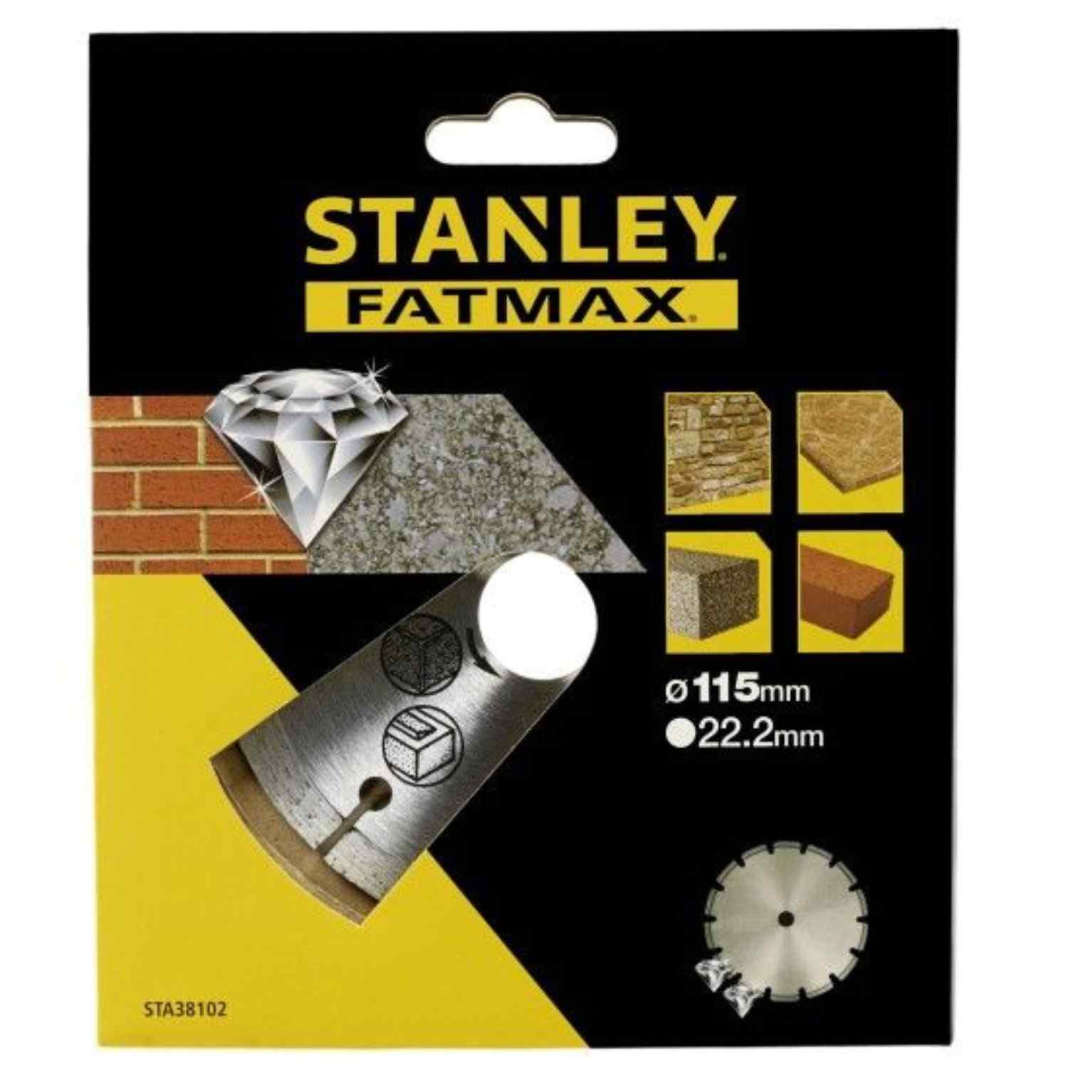Disco de Diamante Ø115MM p/ Betão Stanley STA38102-XJ