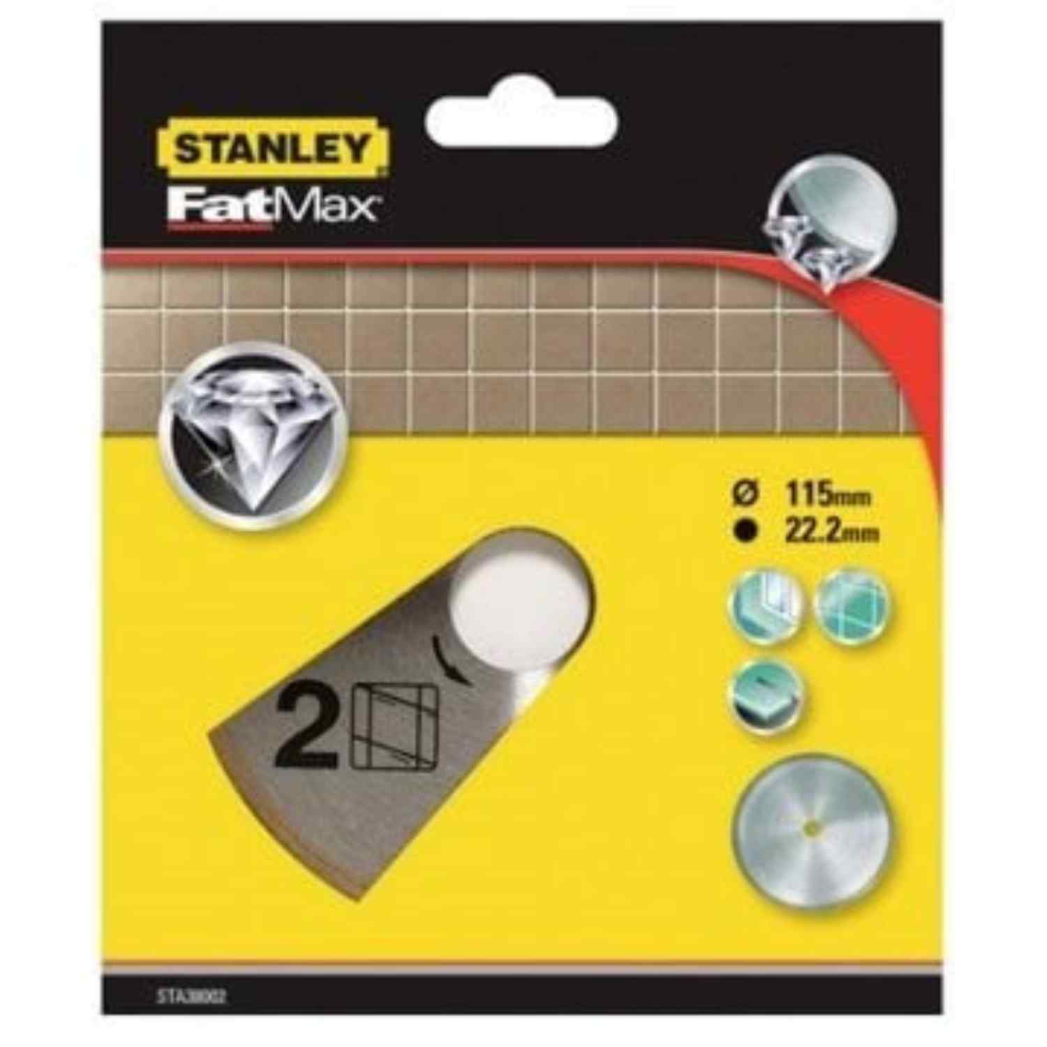 Disco Diamante Contínuo Stanley STA38002-XJ Ø115mm Corte Fino de Cerâmica