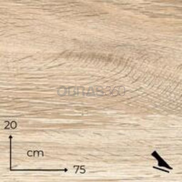 Mosaico Cerâmico Antiderrapante Carvalho Roble Porcelânico MateEsmaltado 20x75cm 1ªEscolha Pavimento