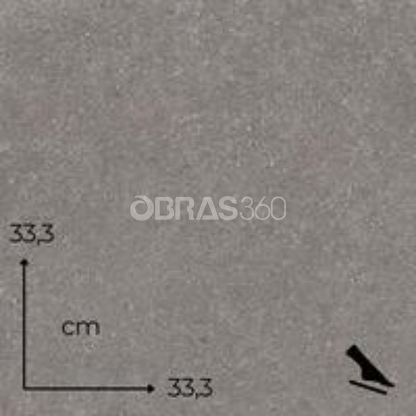 Mosaico Cerâmico Antiderrapante Belgravia Gris Porcelânico Mate Esmaltado 33,3 x 33,3cm 1ª Escolha