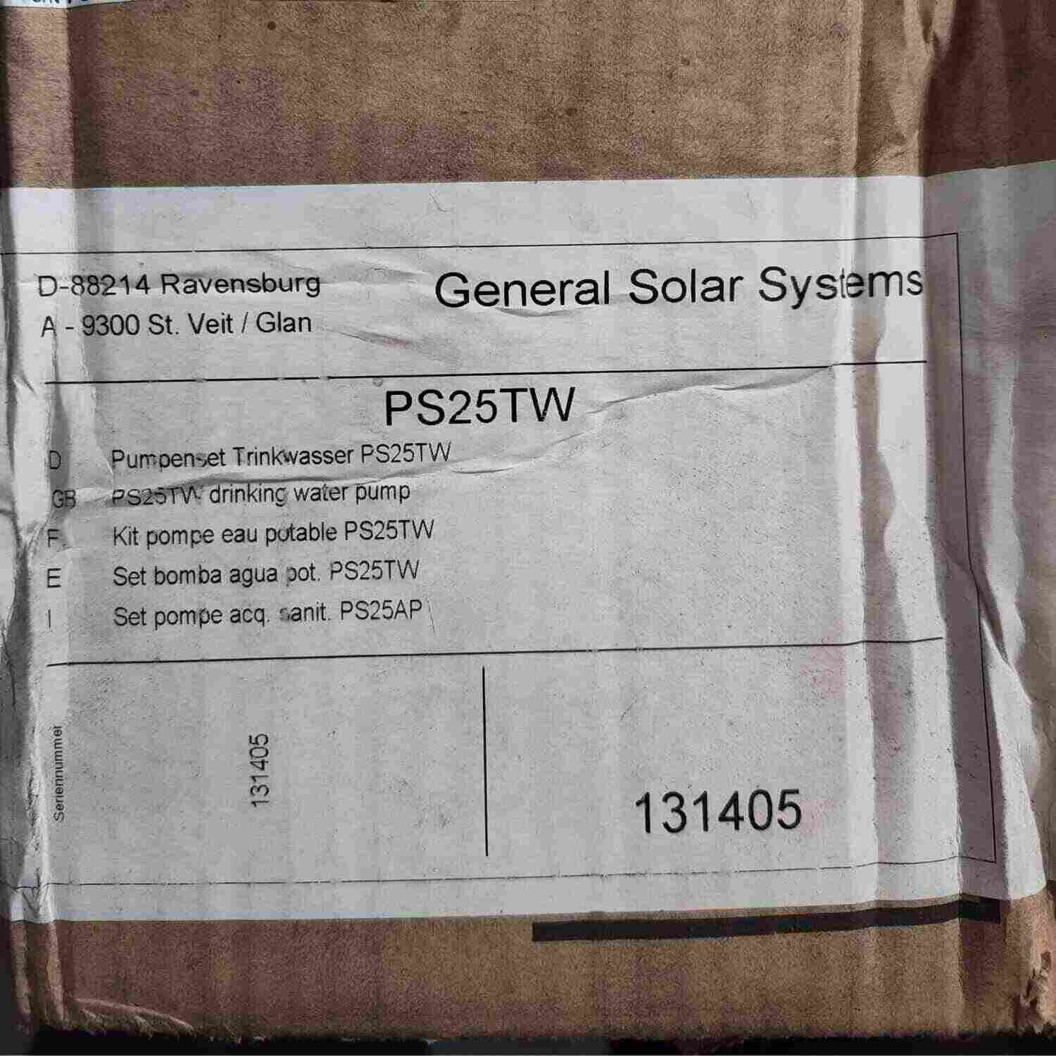 Kit de Bomba Sonnenkraft PS25TW - 131045