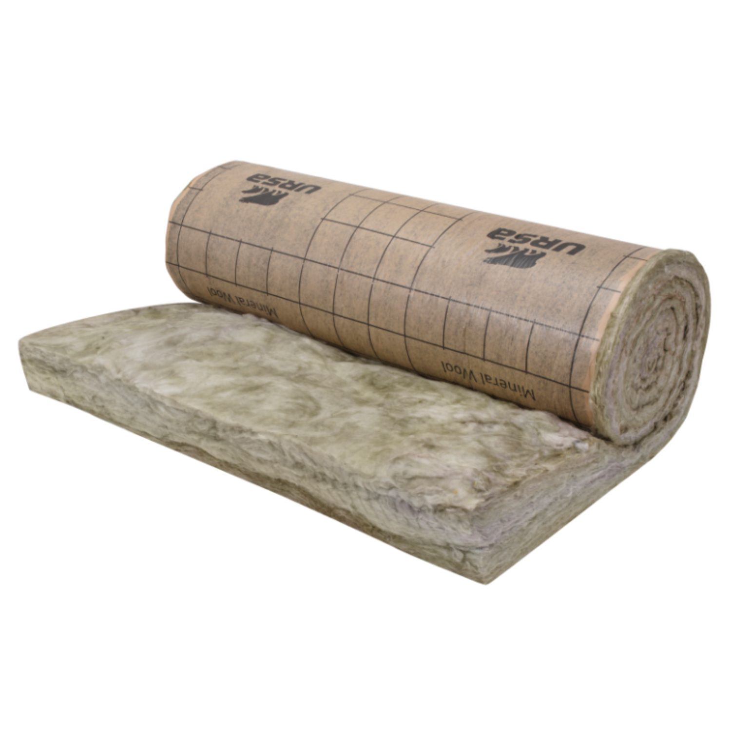 Lã Mineral Manta Revestida a Papel Kraft Ursa Terra Manta Papel MRK 40